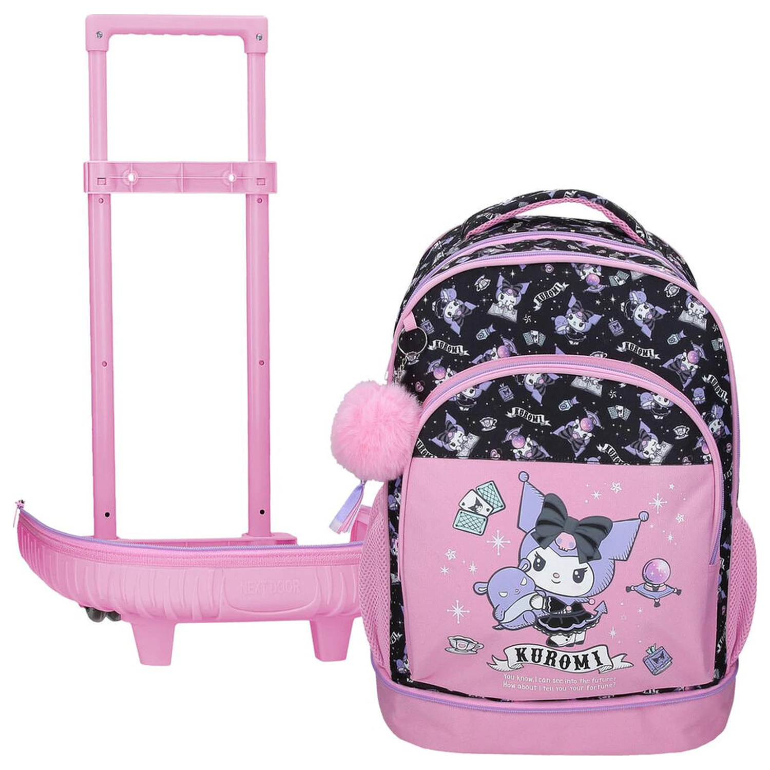 Hello Kitty Kuromi Fortune Telling izvlačni kompaktni kovčeg na kotačima 43cm fotografija proizvoda