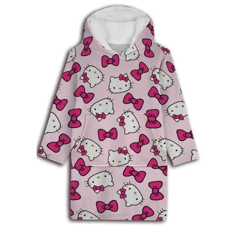Hello Kitty oversized duks kaput za odrasle coral fotografija proizvoda
