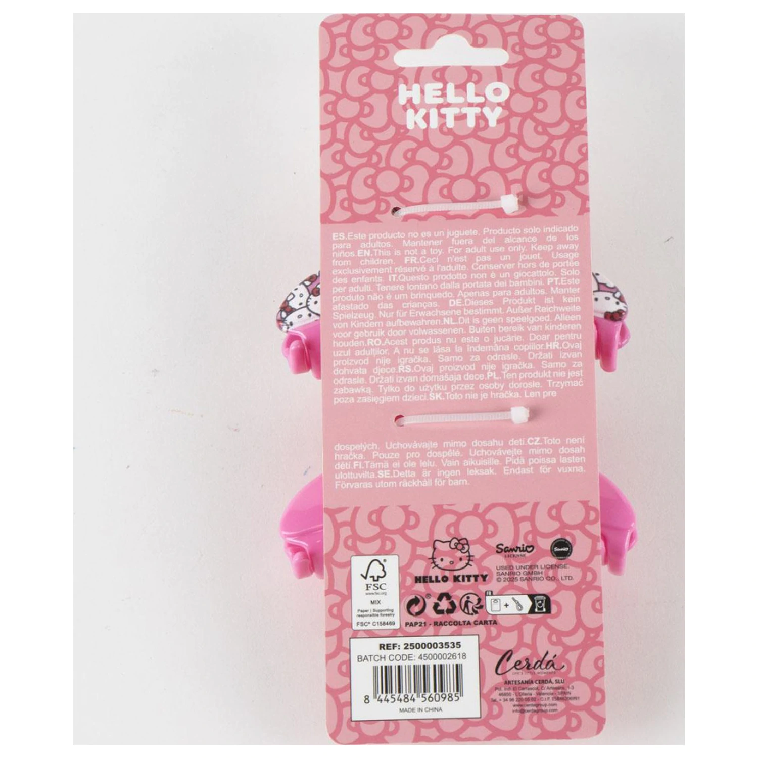 Hello Kitty Pink Hair Clip Set, 2 komada fotografija proizvoda