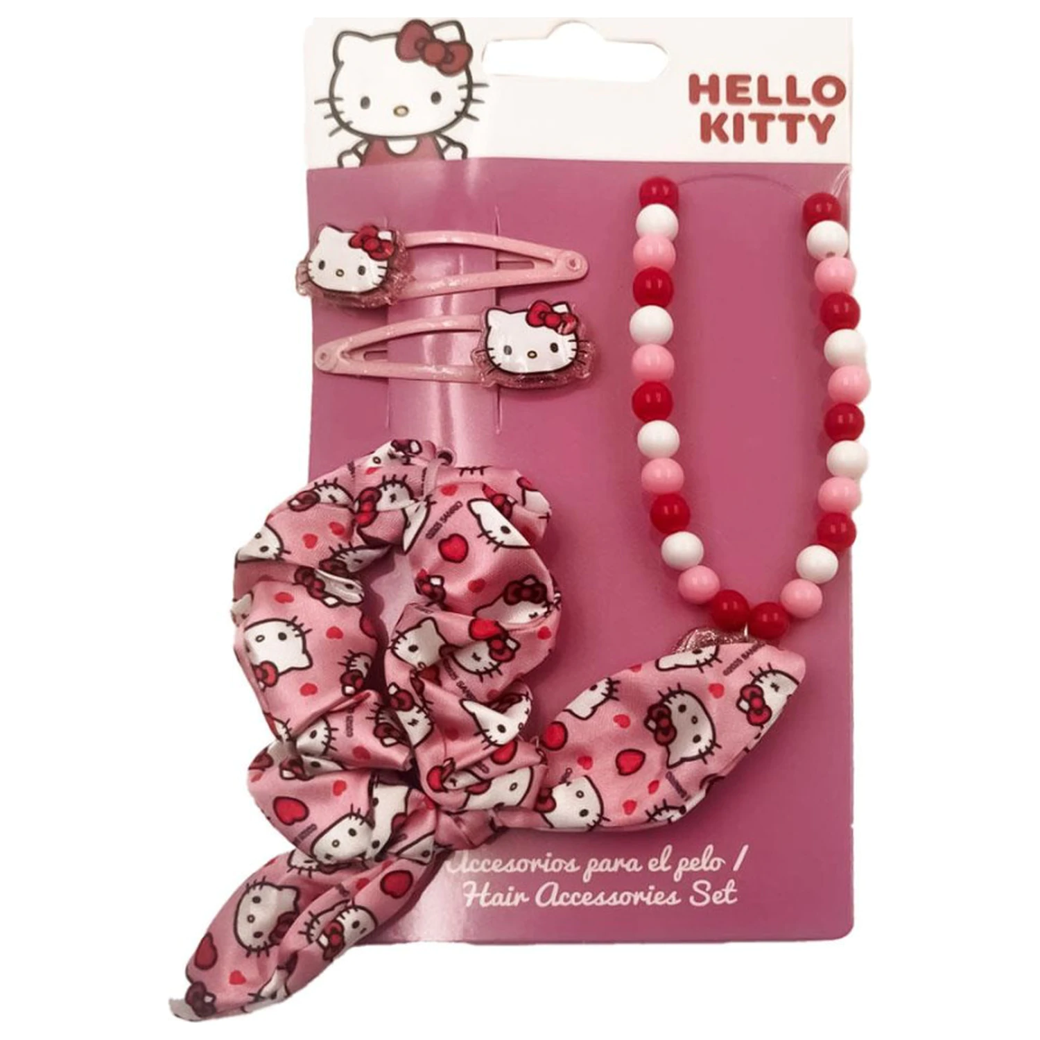Hello Kitty Ružičasta Ogrlica i Set dodataka za kosu fotografija proizvoda