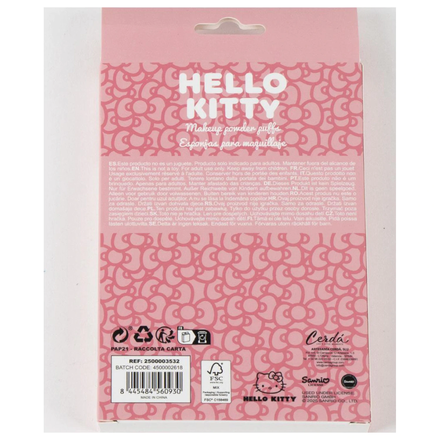 Hello Kitty Pink Set spužvica za šminkanje 4 komada fotografija proizvoda