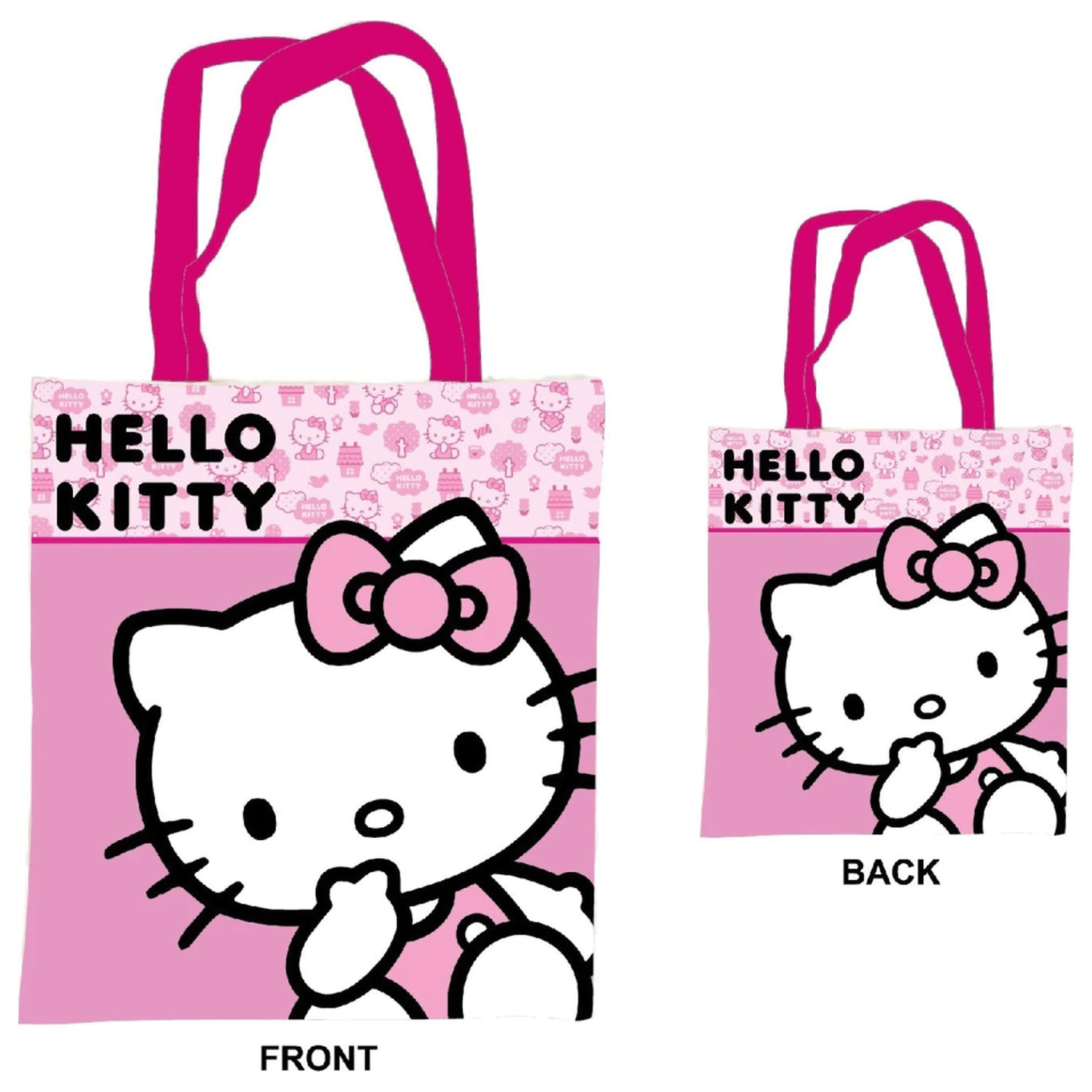 Hello Kitty Ružičasta platnena torba za kupovinu, torba za rame 44 cm fotografija proizvoda