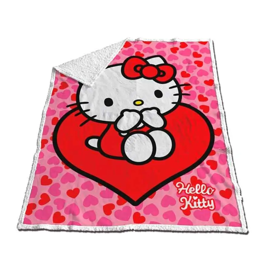 Hello Kitty Coral sherpa deka 120x150cm fotografija proizvoda