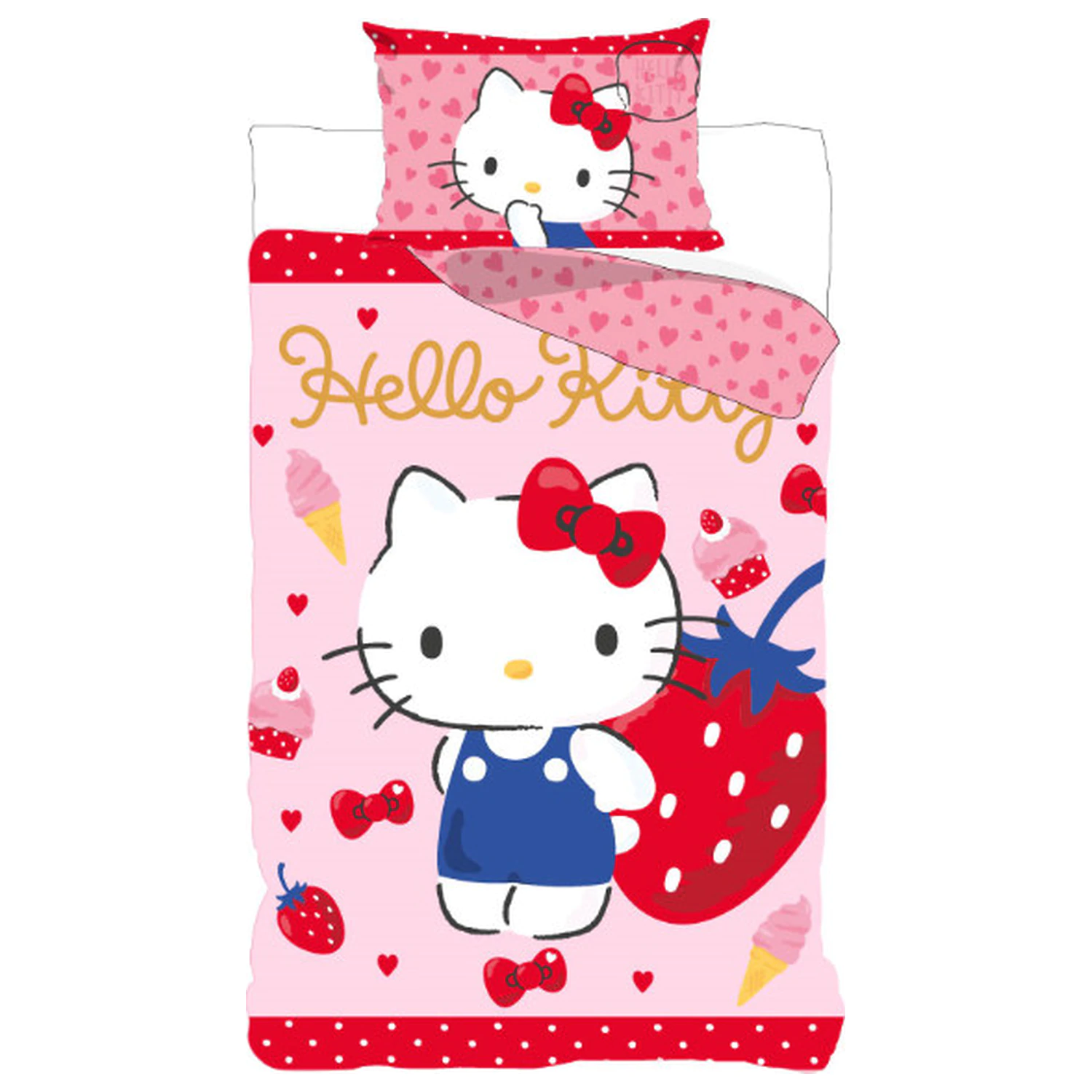 Hello Kitty Strawberry Navlaka za poplun fotografija proizvoda