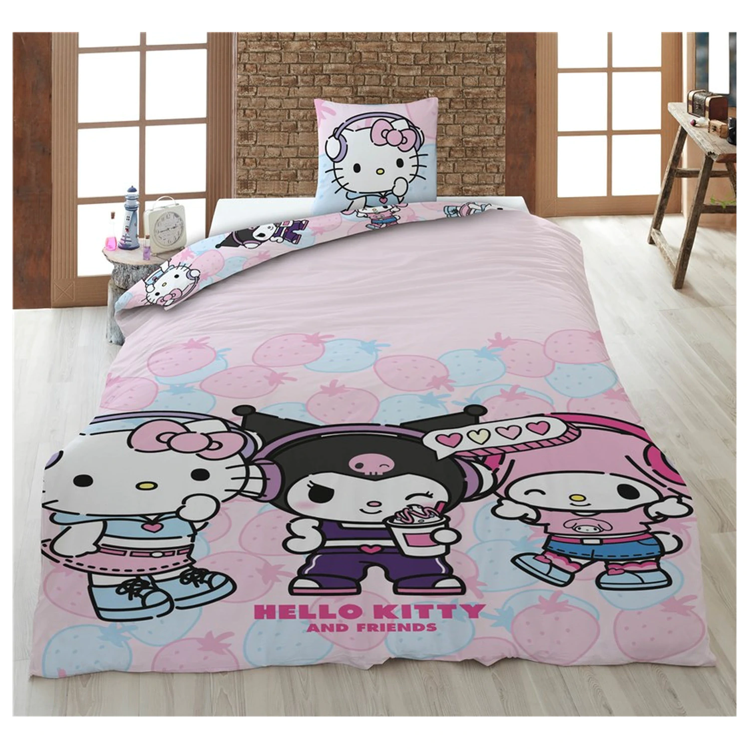 Hello Kitty Strawberry Navlaka za poplun fotografija proizvoda