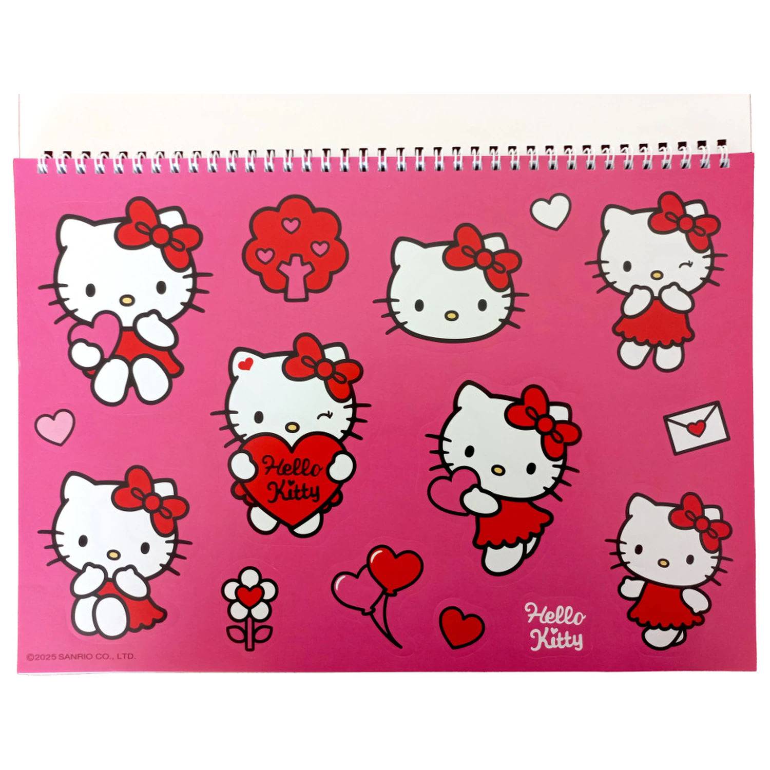 Hello Kitty Sweetheart A4 spiralni blok za crtanje s 40 listova i naljepnicama fotografija proizvoda
