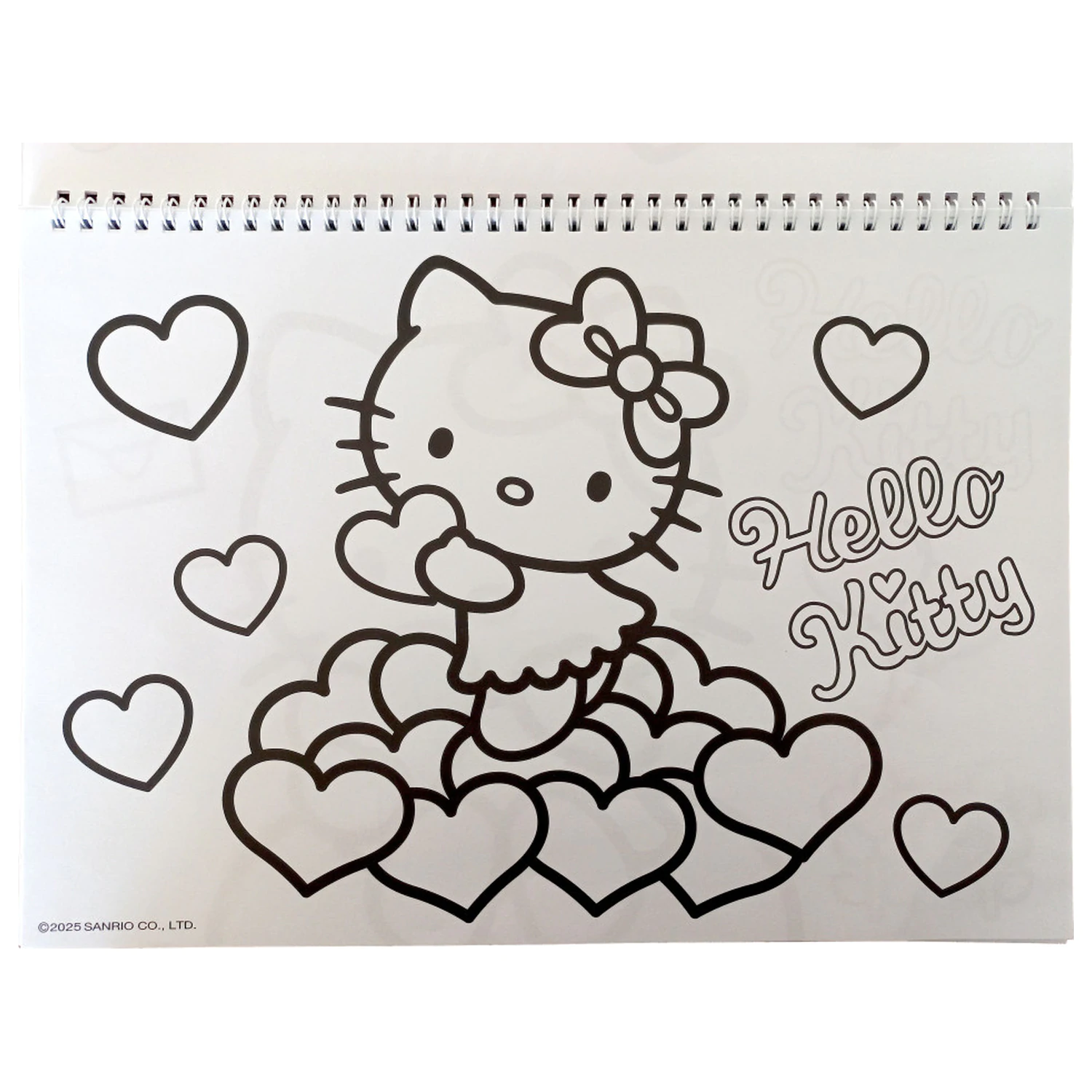 Hello Kitty Sweetheart A4 spiralni blok za crtanje s 40 listova i naljepnicama fotografija proizvoda