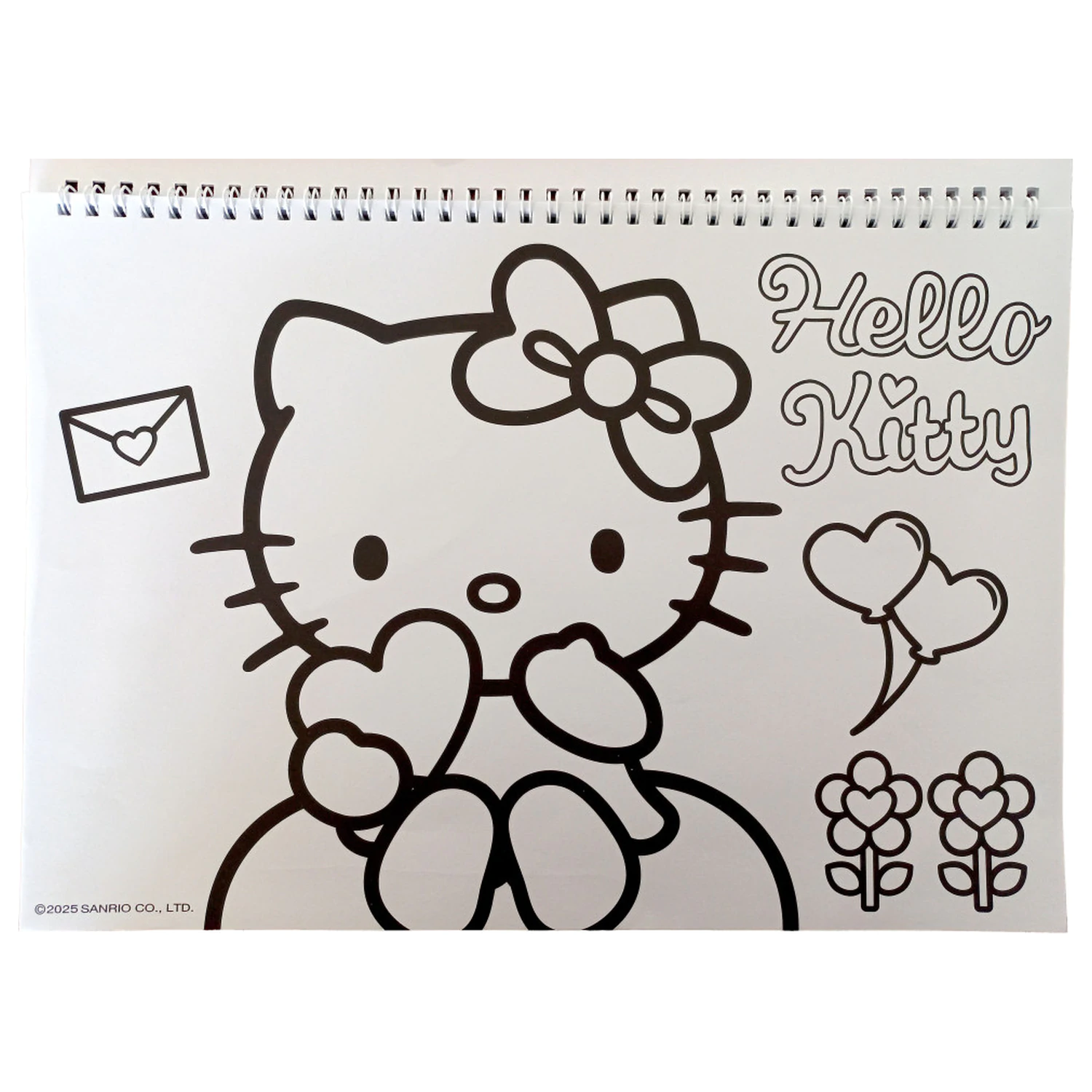Hello Kitty Sweetheart A4 spiralni blok za crtanje s 40 listova i naljepnicama fotografija proizvoda