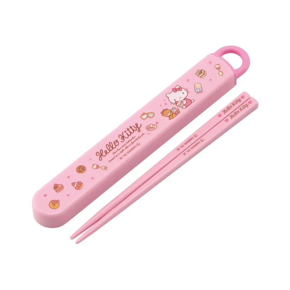 Hello Kitty štapići za jelo s kutijom Sweety pink 16 cm fotografija proizvoda