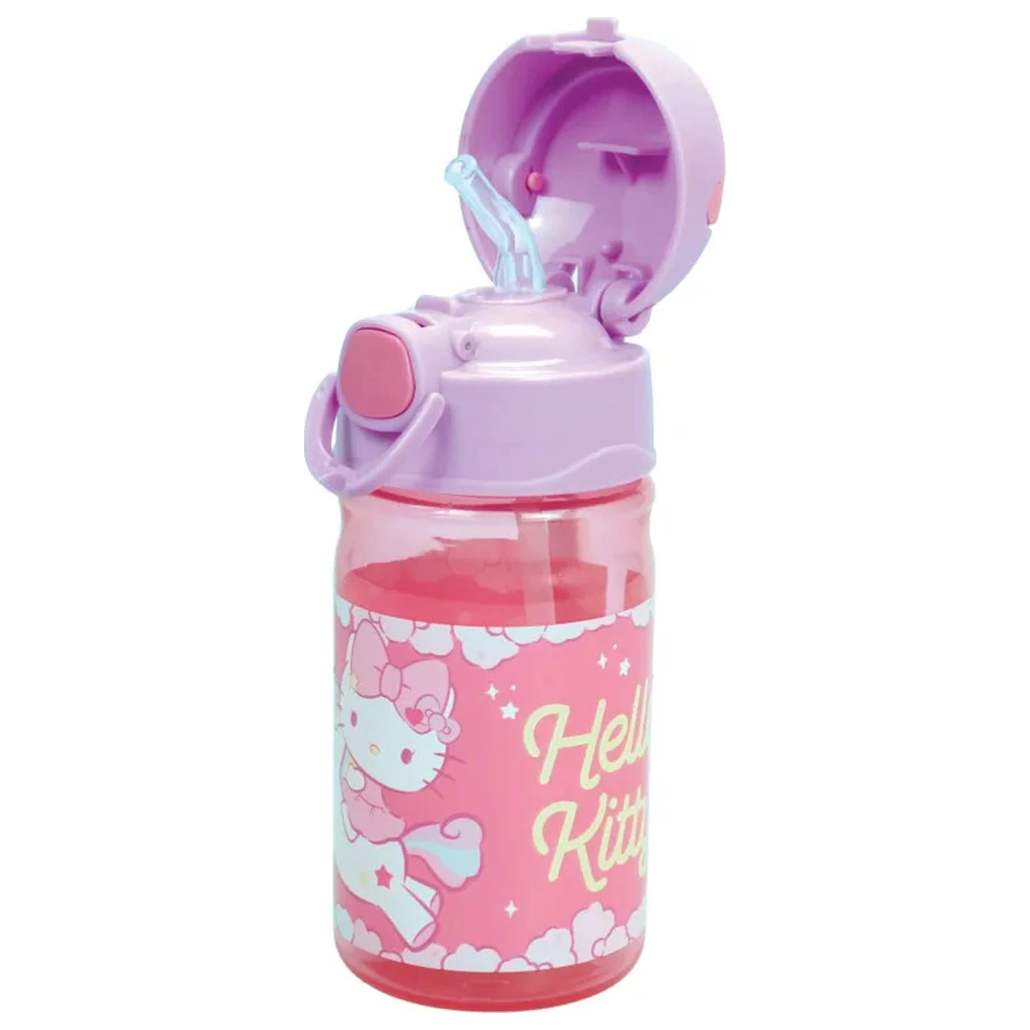 Hello Kitty Unicorn Plastična boca za piće sa slamkom i vezicom 350 ml fotografija proizvoda