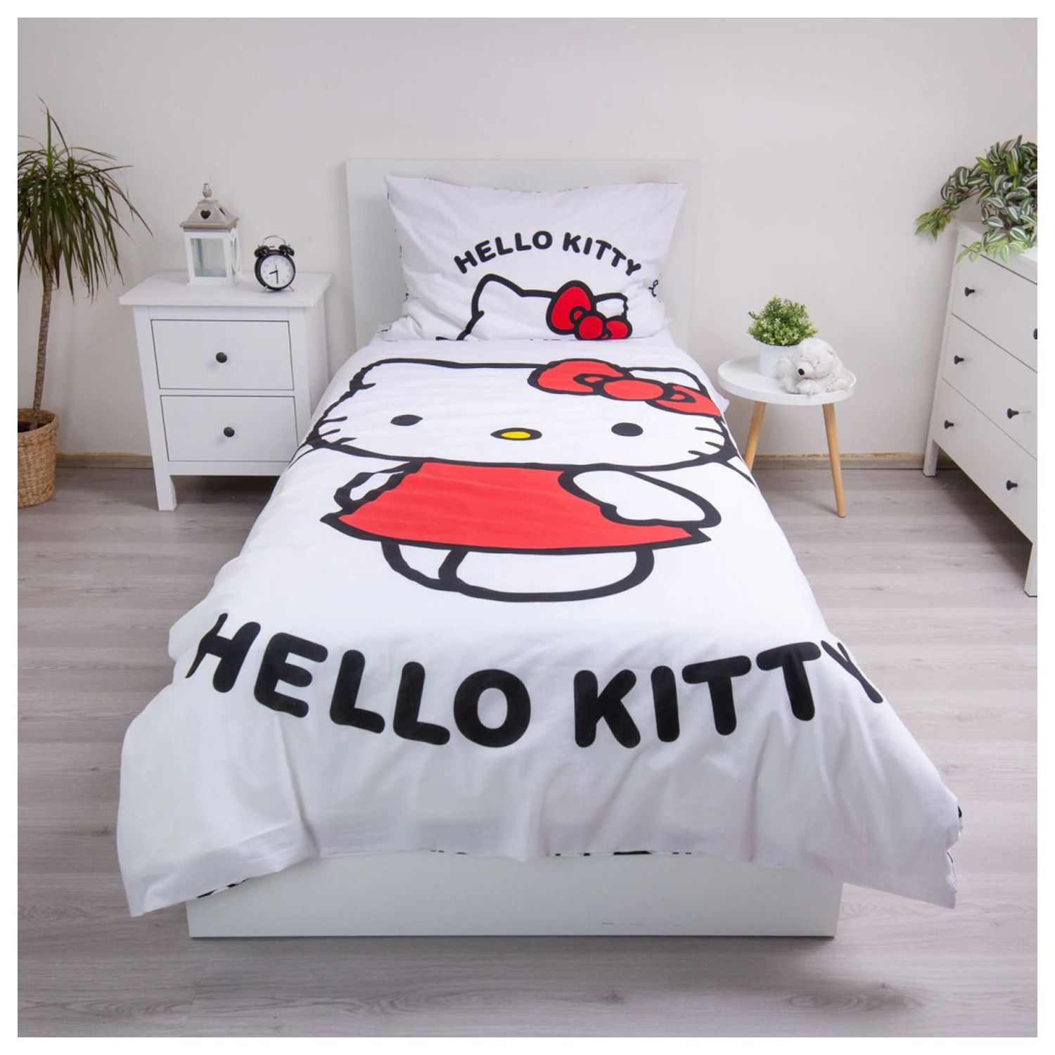 Hello Kitty Bijela Navlaka za poplun fotografija proizvoda