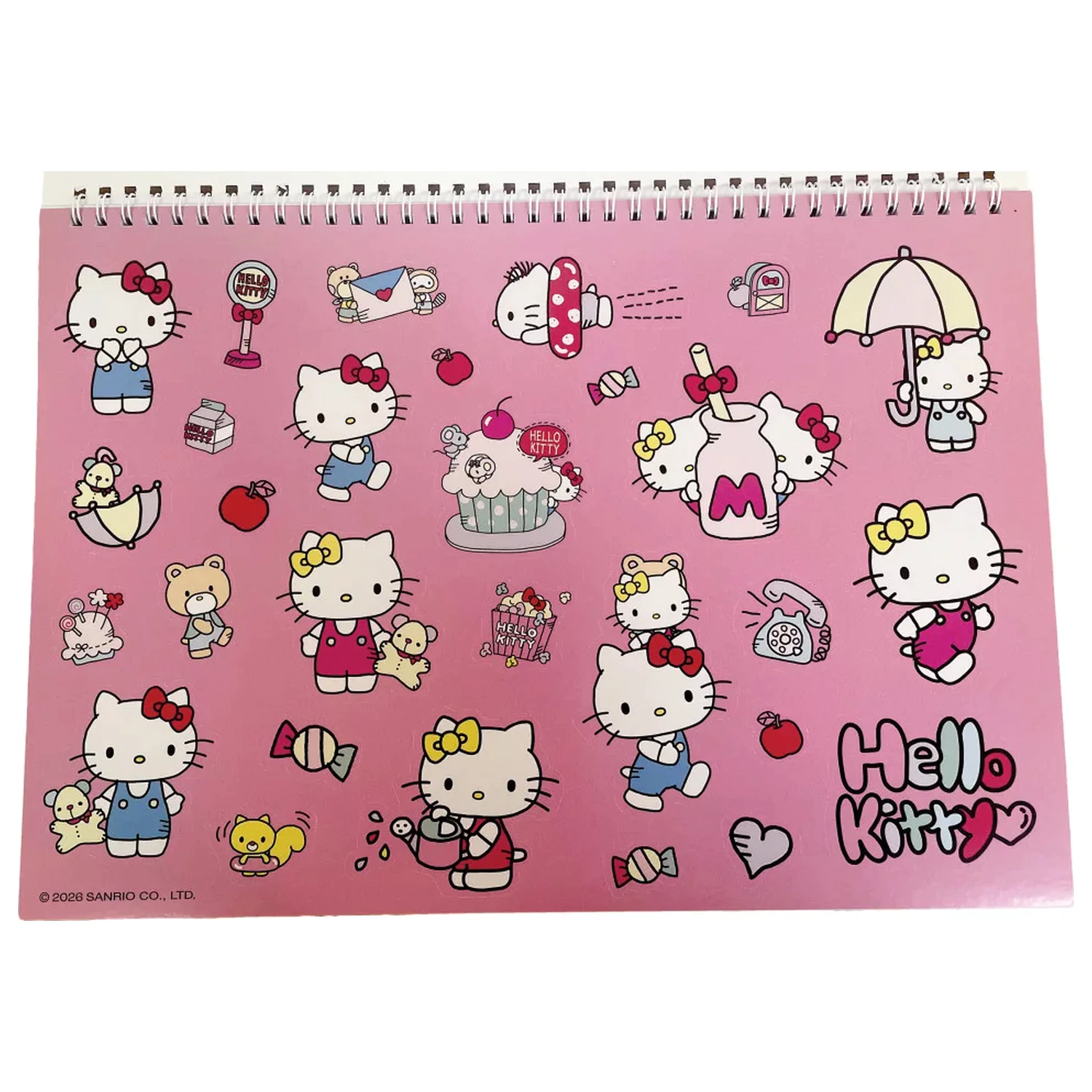 Hello Kitty World A/4 spiralni blok za crtanje s 40 listova i naljepnicama fotografija proizvoda