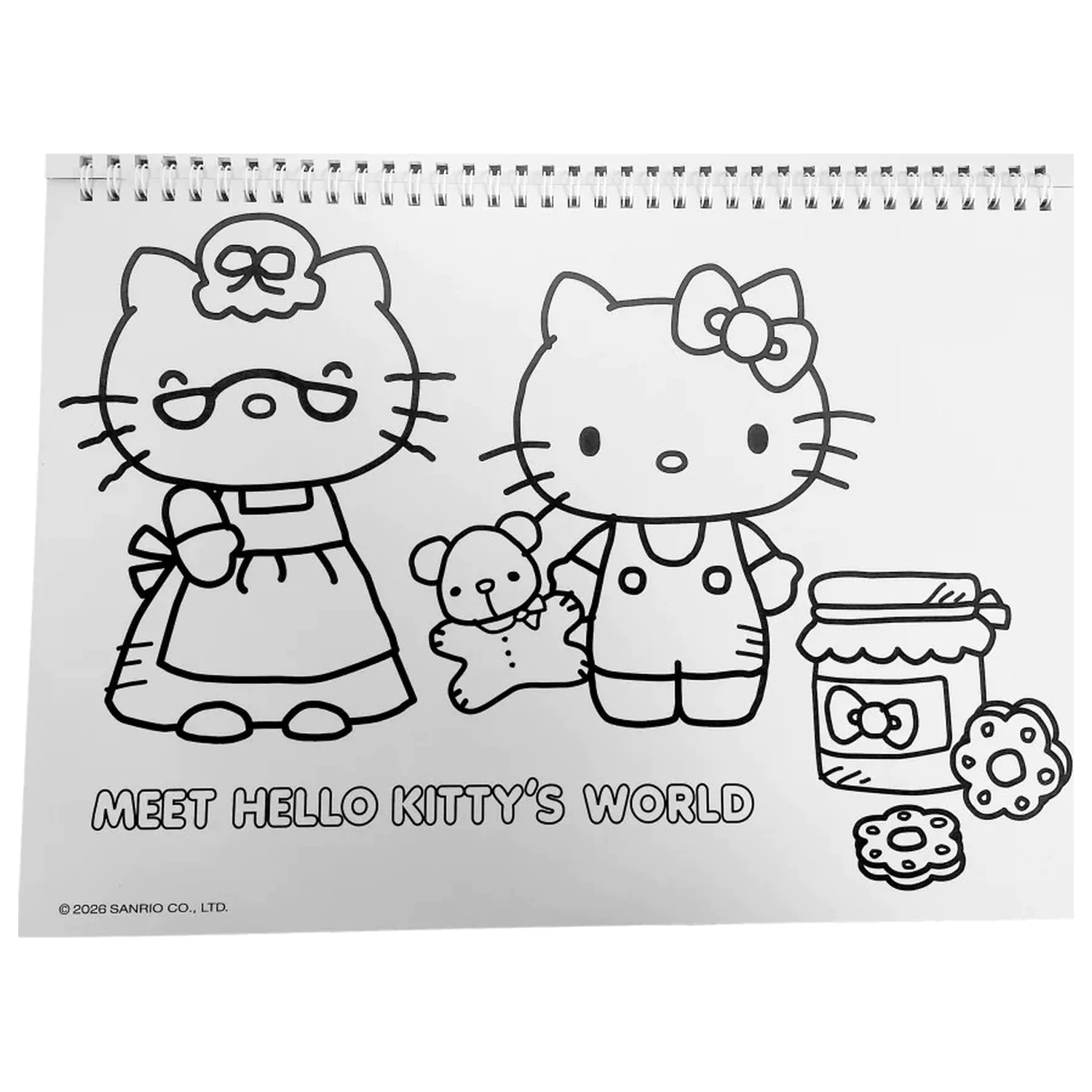 Hello Kitty World A/4 spiralni blok za crtanje s 40 listova i naljepnicama fotografija proizvoda