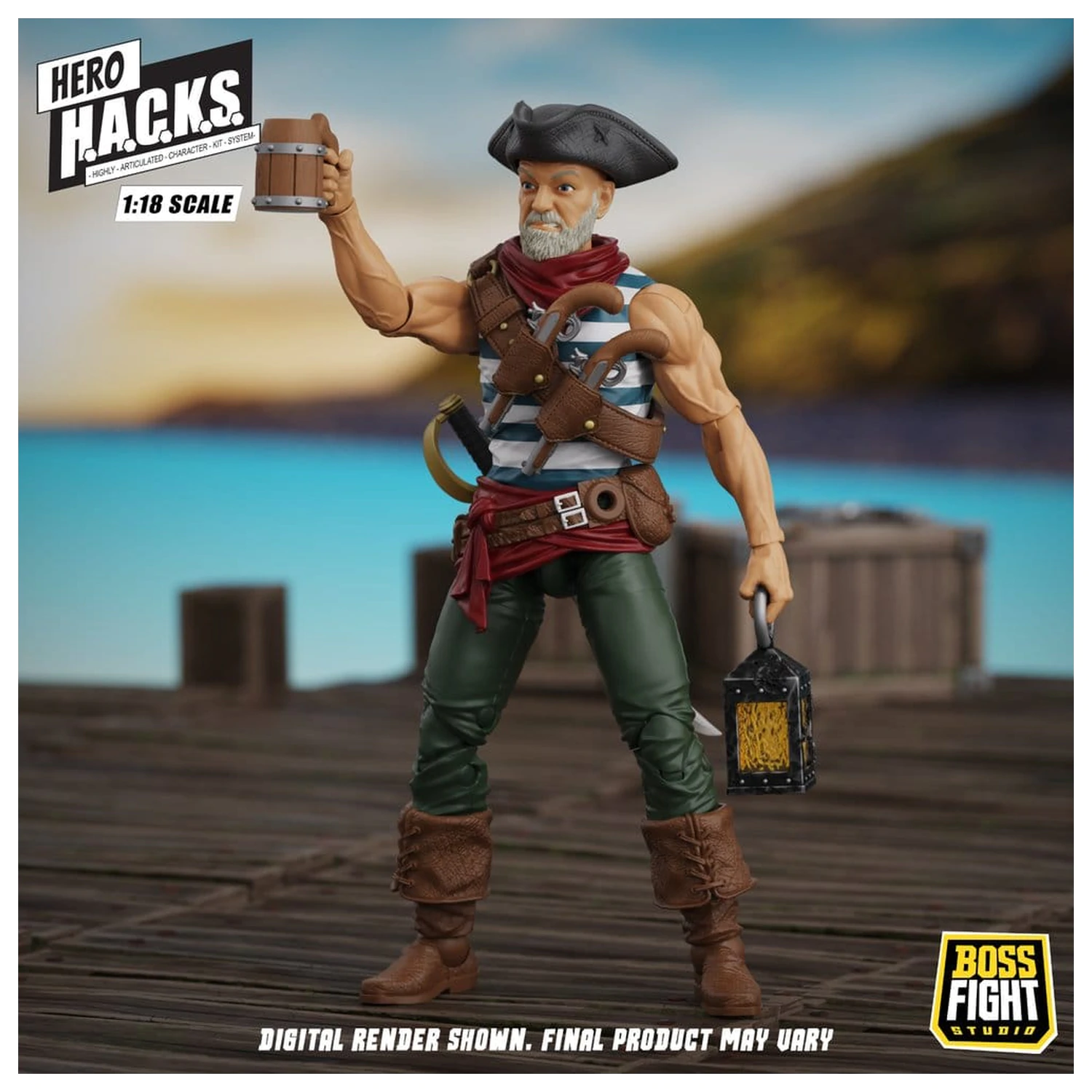Hero H.A.C.K.S. Core Akcijska figura 1/18 Heroes and Villains Wave 1 Daniel Wright: Pirate Quartermaster fotografija proizvoda