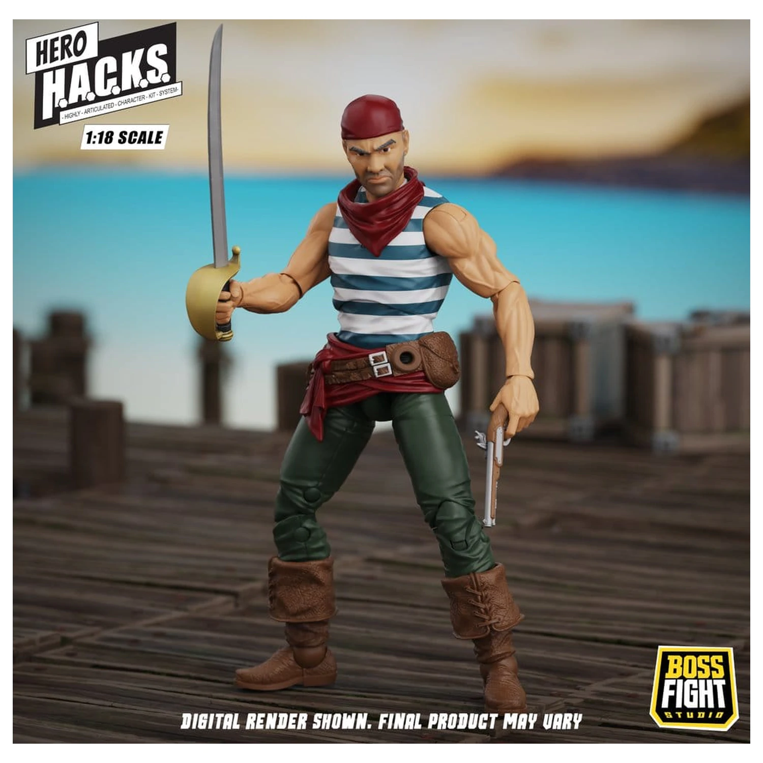 Hero H.A.C.K.S. Core Akcijska figura 1/18 Heroes and Villains Wave 1 Daniel Wright: Pirate Quartermaster fotografija proizvoda