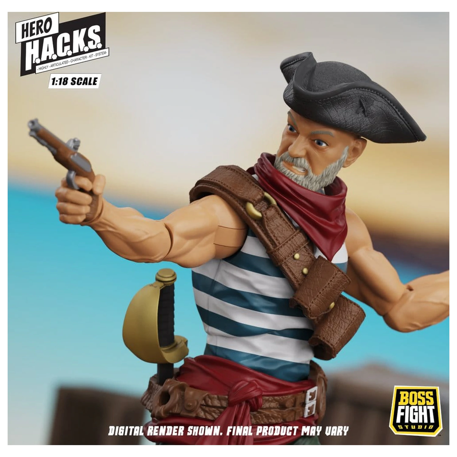 Hero H.A.C.K.S. Core Akcijska figura 1/18 Heroes and Villains Wave 1 Daniel Wright: Pirate Quartermaster fotografija proizvoda