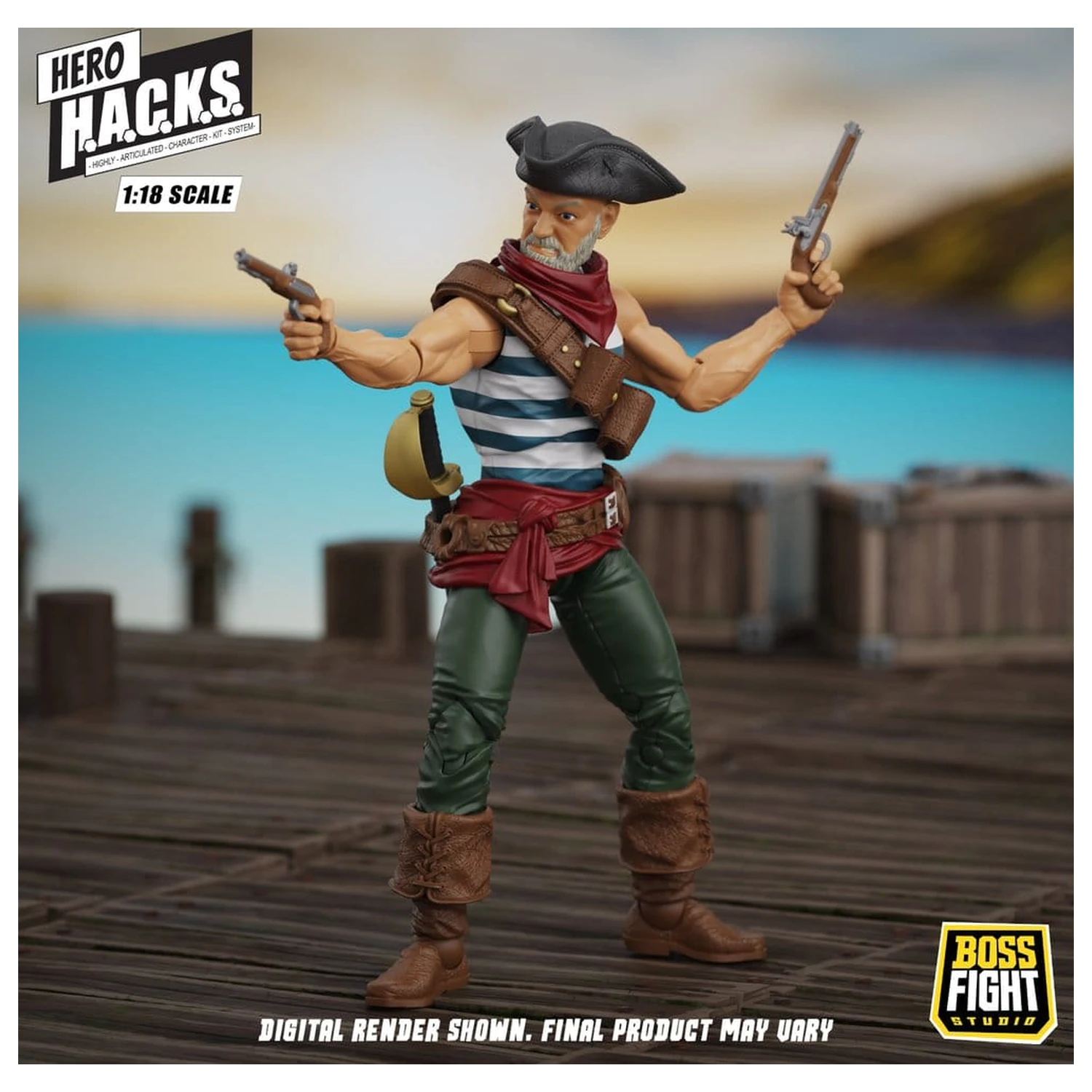 Hero H.A.C.K.S. Core Akcijska figura 1/18 Heroes and Villains Wave 1 Daniel Wright: Pirate Quartermaster fotografija proizvoda