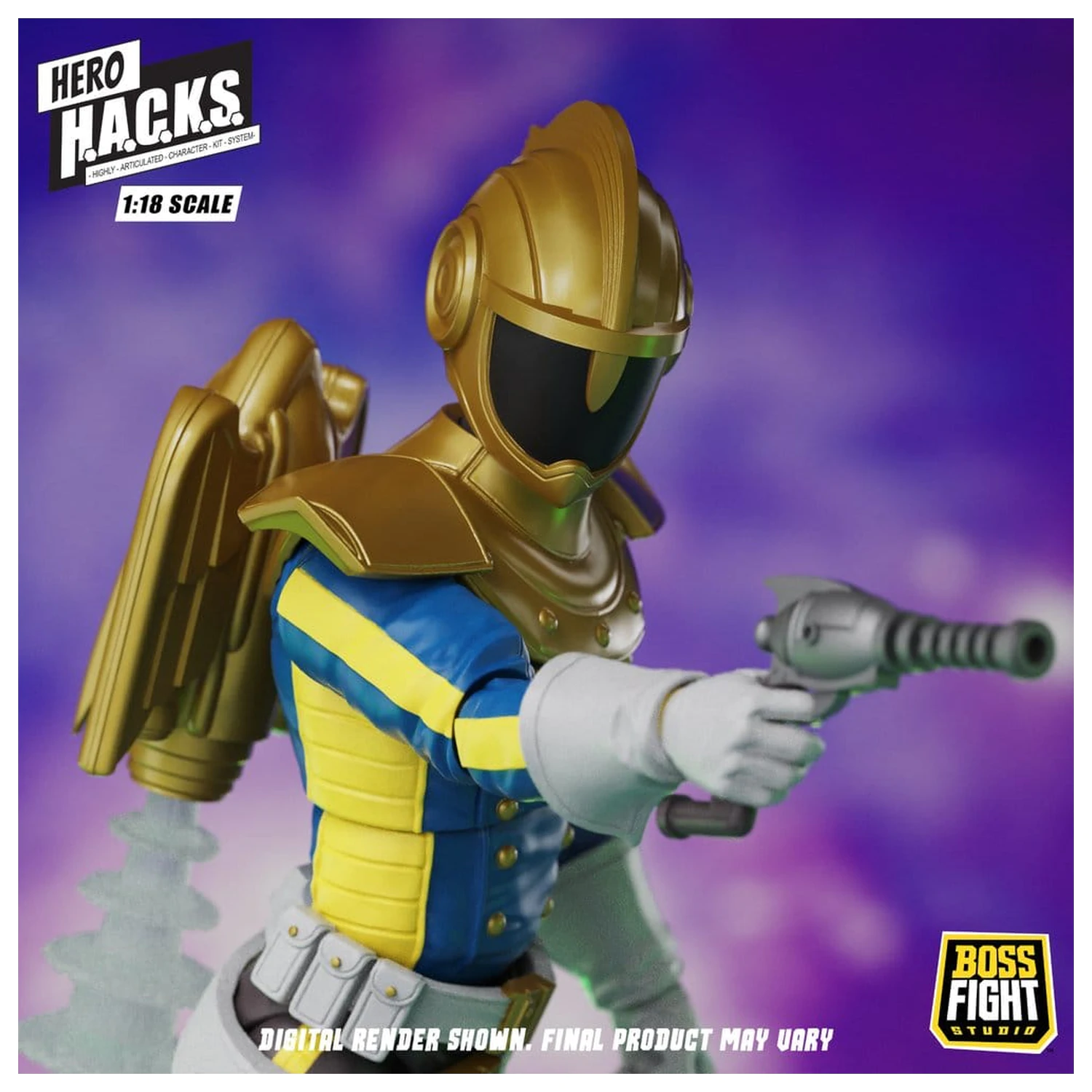 Hero H.A.C.K.S. Core akcijska figura 1/18 Heroes and Villains Wave 1 Jett Steelblade: Stellar Knight of Accord fotografija proizvoda
