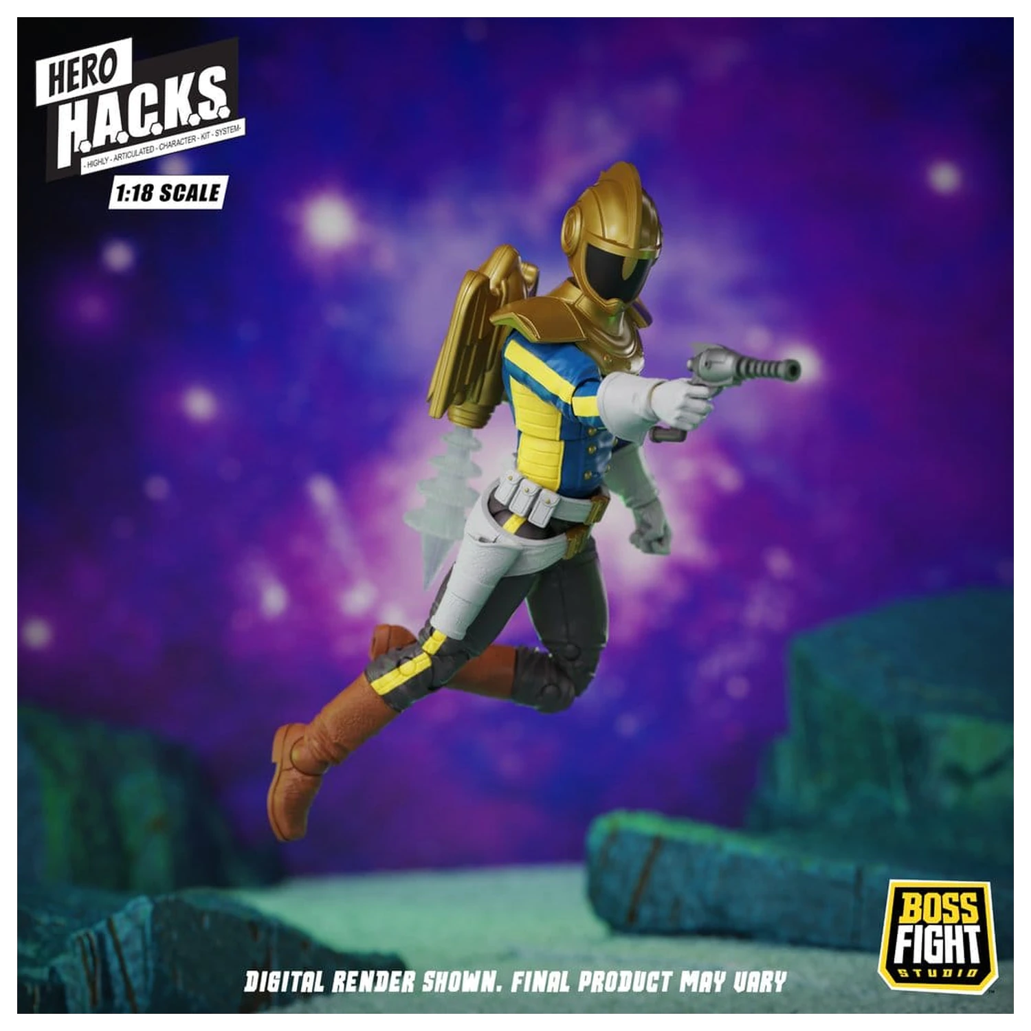 Hero H.A.C.K.S. Core akcijska figura 1/18 Heroes and Villains Wave 1 Jett Steelblade: Stellar Knight of Accord fotografija proizvoda