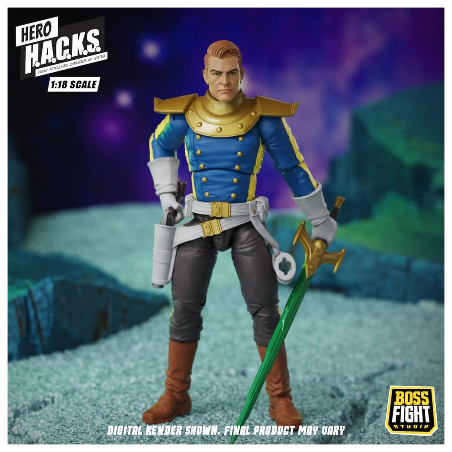 Hero H.A.C.K.S. Core akcijska figura 1/18 Heroes and Villains Wave 1 Jett Steelblade: Stellar Knight of Accord fotografija proizvoda