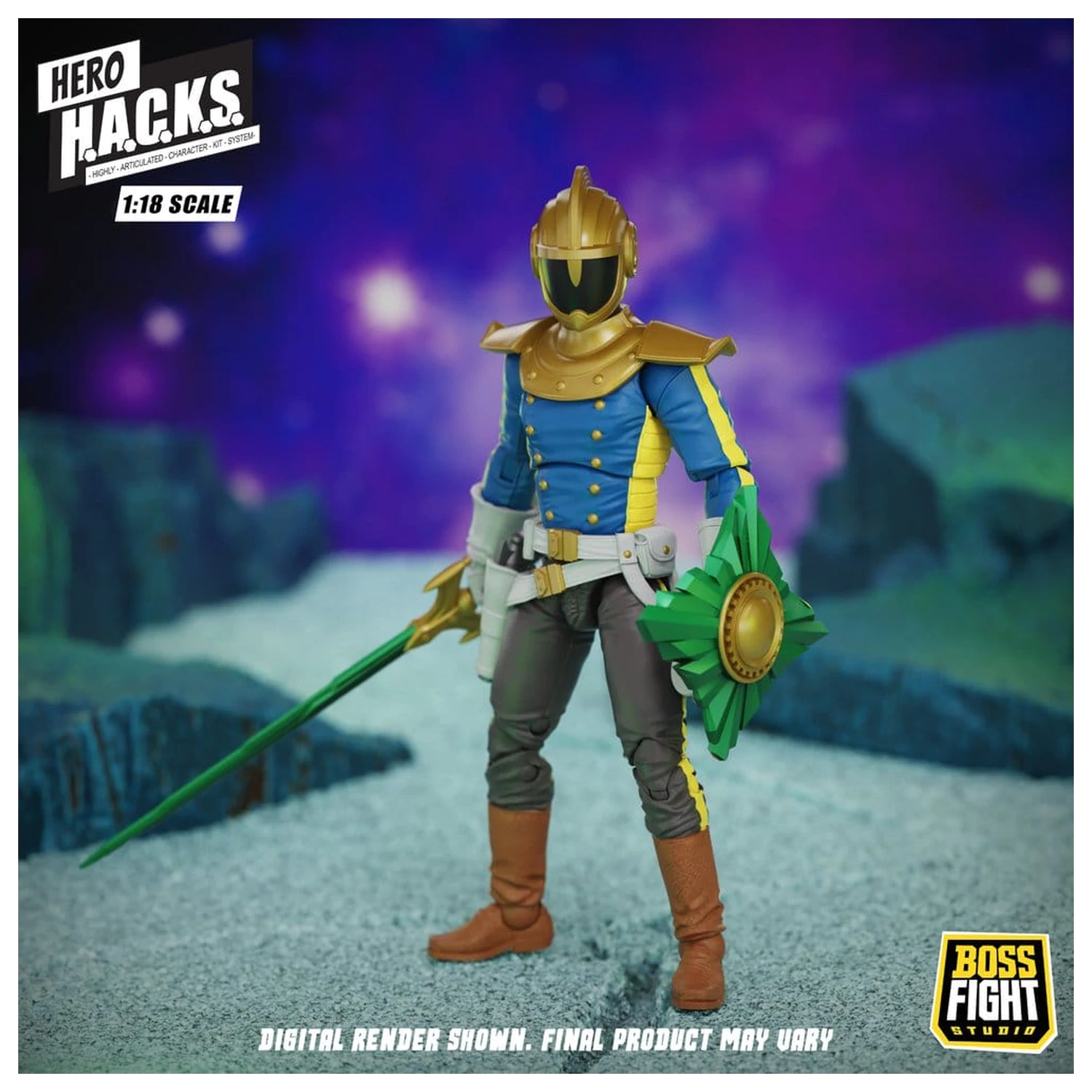 Hero H.A.C.K.S. Core akcijska figura 1/18 Heroes and Villains Wave 1 Jett Steelblade: Stellar Knight of Accord fotografija proizvoda