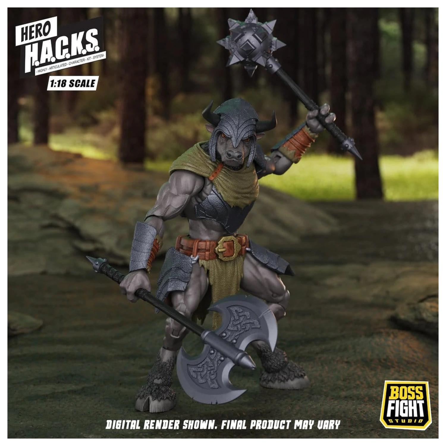 Hero H.A.C.K.S. Osnovna akcijska figura 1/18 Heroes and Villains Val 1 Minos Auroxos: Labyrinthian Warrior fotografija proizvoda