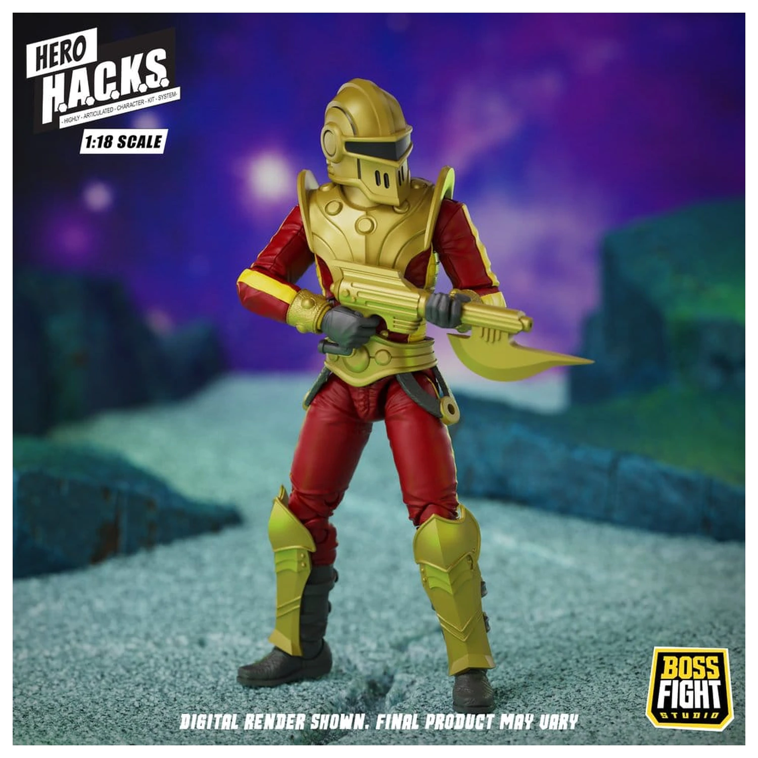 Hero H.A.C.K.S. Core Akcijska figura 1/18 Heroes and Villains Wave 1 Stellar Guard: Cosmic Defender of Accord fotografija proizvoda