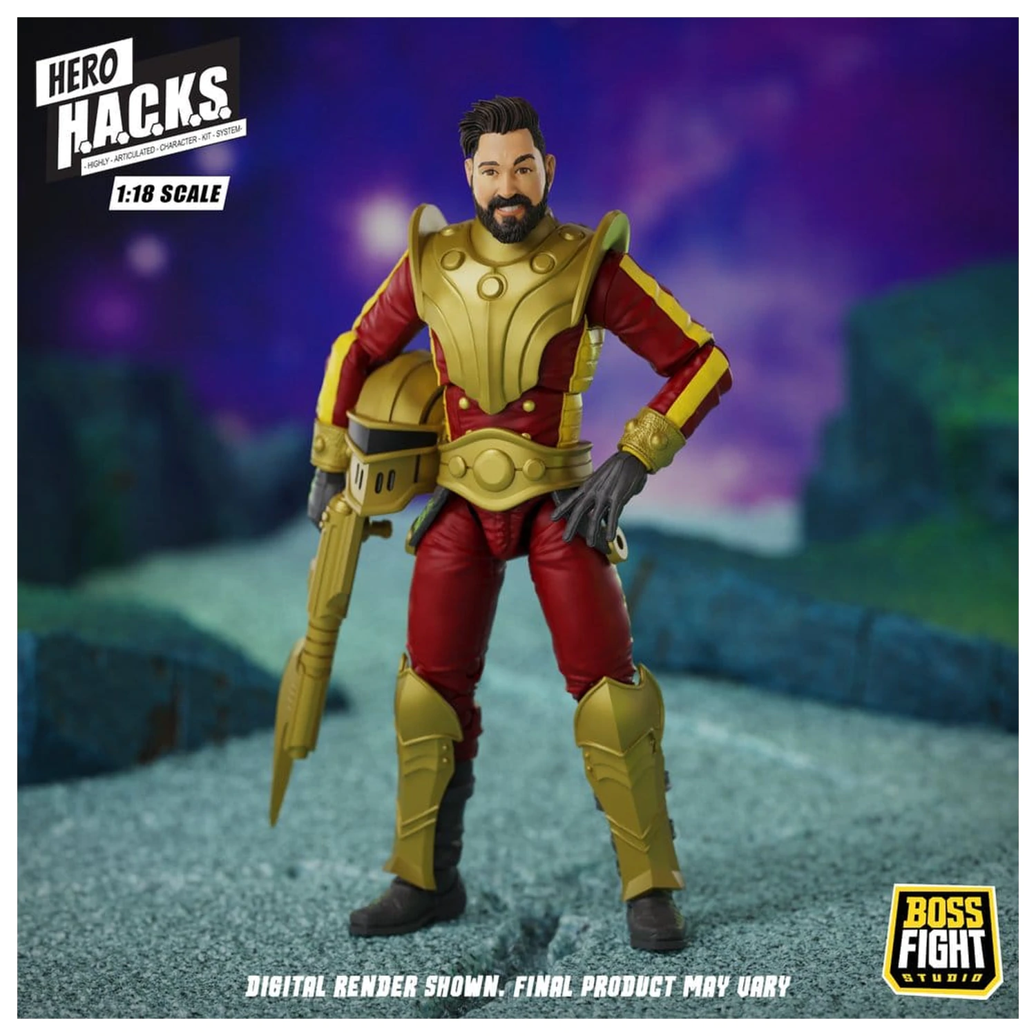 Hero H.A.C.K.S. Core Akcijska figura 1/18 Heroes and Villains Wave 1 Stellar Guard: Cosmic Defender of Accord fotografija proizvoda