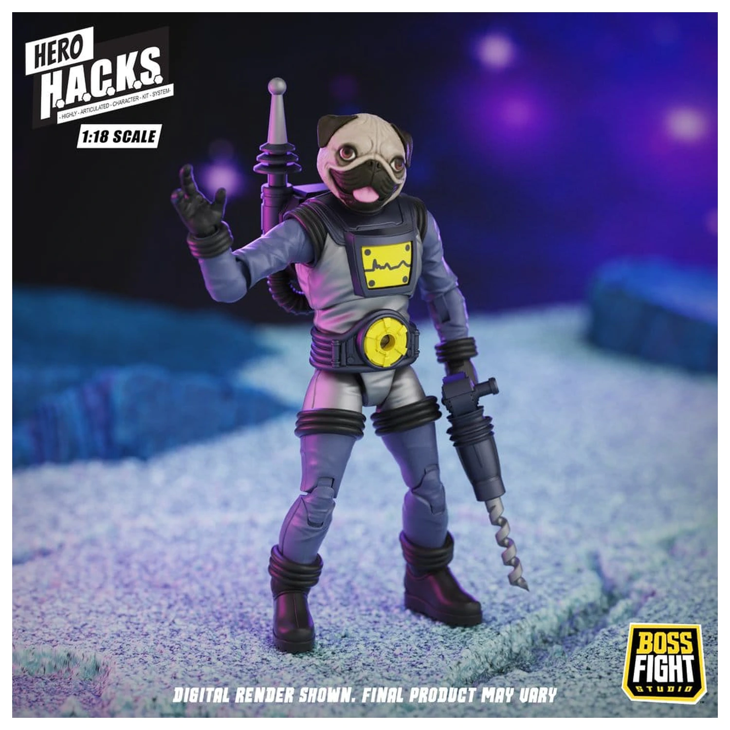 Hero H.A.C.K.S. Core Action Figure 1/18 Heroes and Villains Wave 1 Zarko Resources Inc.: Galactic Prospectors fotografija proizvoda