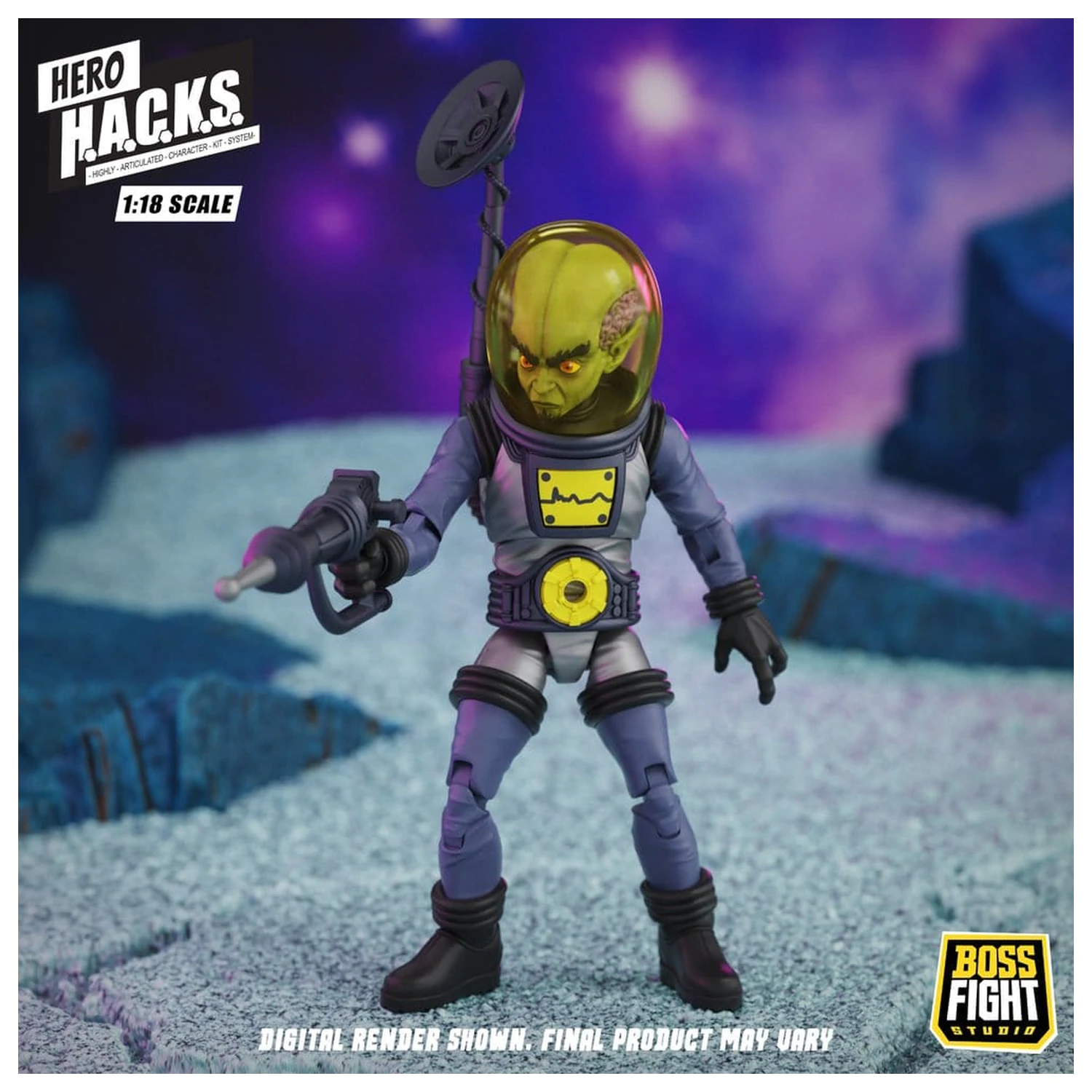 Hero H.A.C.K.S. Core Action Figure 1/18 Heroes and Villains Wave 1 Zarko Resources Inc.: Galactic Prospectors fotografija proizvoda
