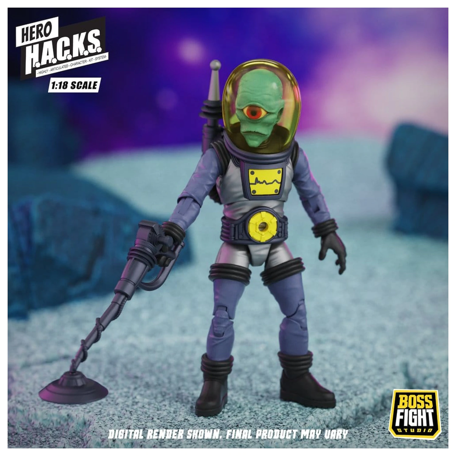 Hero H.A.C.K.S. Core Action Figure 1/18 Heroes and Villains Wave 1 Zarko Resources Inc.: Galactic Prospectors fotografija proizvoda