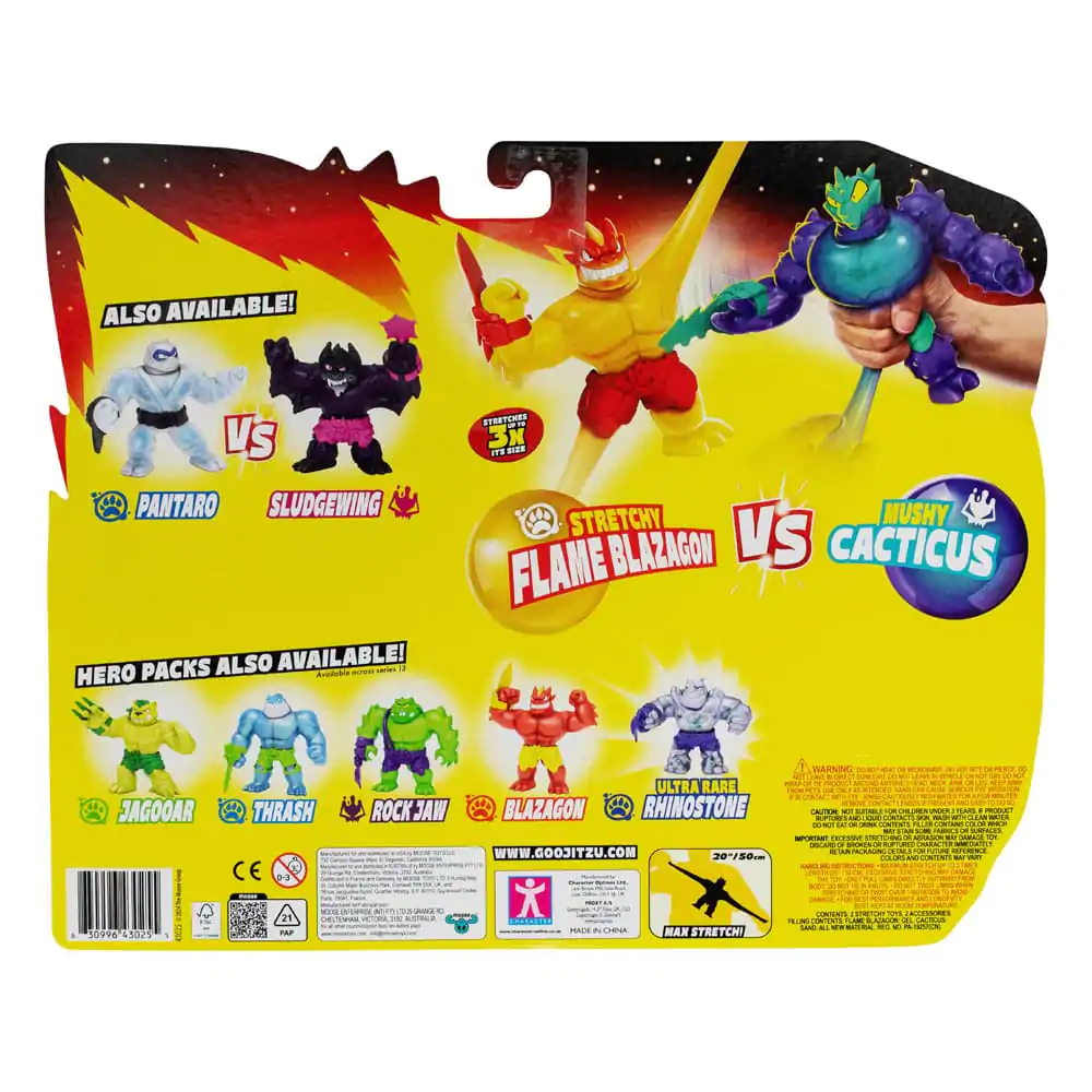 Heroes of Goo Jit Zu Meteor Madness Rastezljive Figure Paket od 2 komada Flame Blazagon vs. Cacticus 13 cm fotografija proizvoda