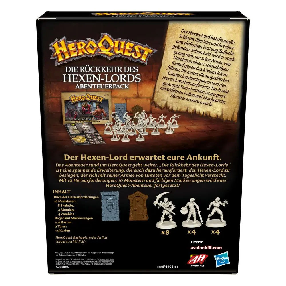HeroQuest proširenje društvene igre HeroQuest Die Rückkehr des Hexen-Lords Quest Pack njemački fotografija proizvoda