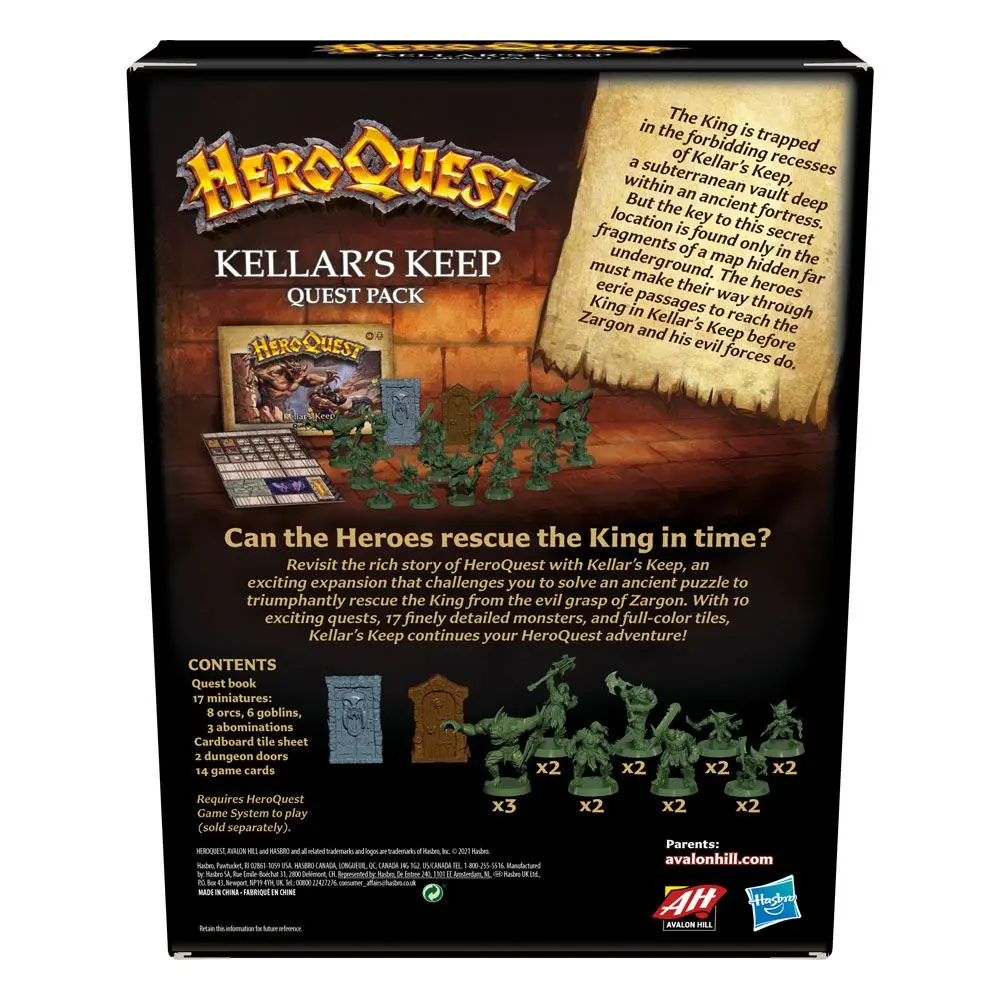 HeroQuest društvena igra ekspanzija Kellar's Keep Quest paket english fotografija proizvoda