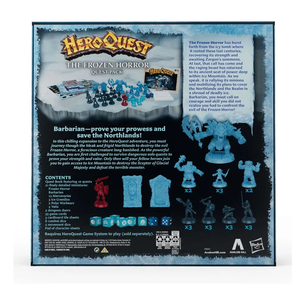 HeroQuest društvena igra - ekspanzija The Frozen Horror Quest Pack english fotografija proizvoda