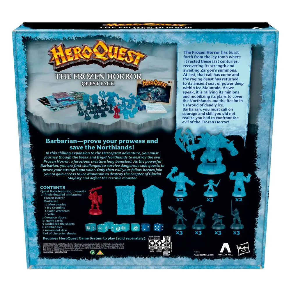 HeroQuest društvena igra - ekspanzija The Frozen Horror Quest Pack english fotografija proizvoda