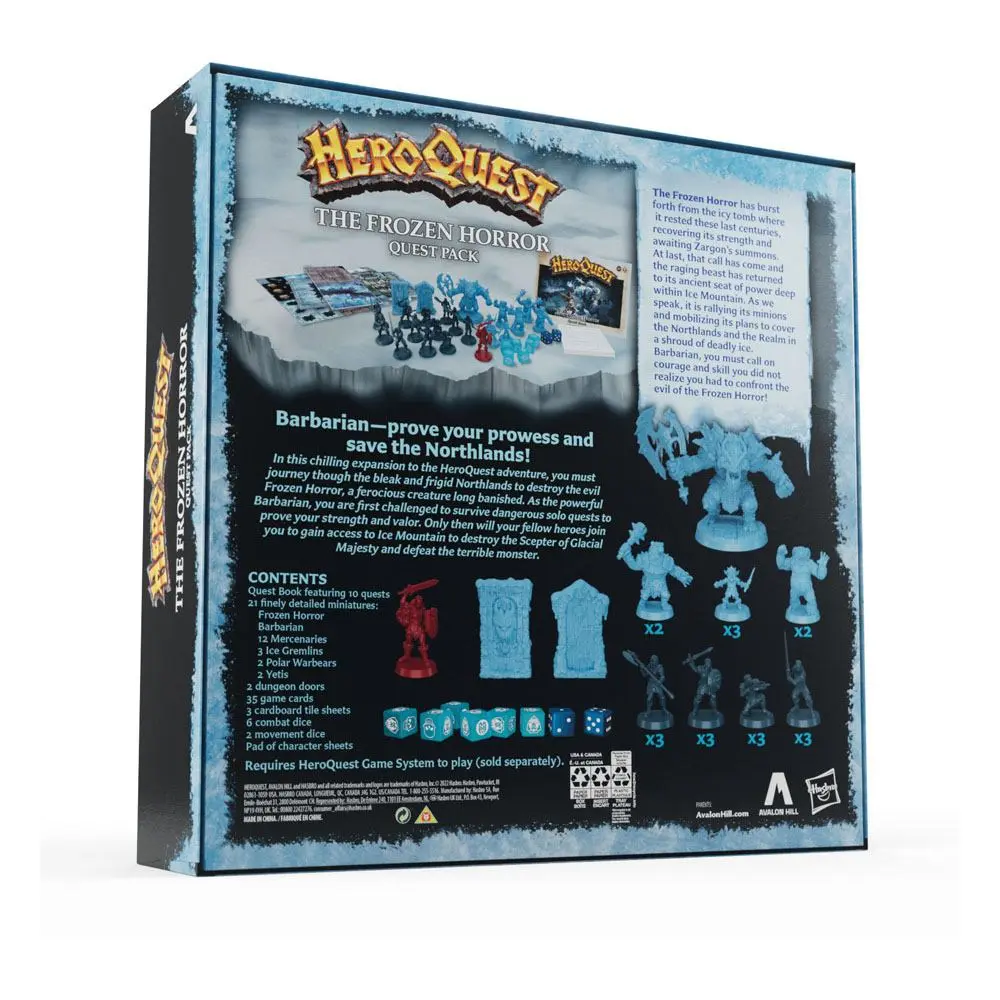 HeroQuest društvena igra - ekspanzija The Frozen Horror Quest Pack english fotografija proizvoda