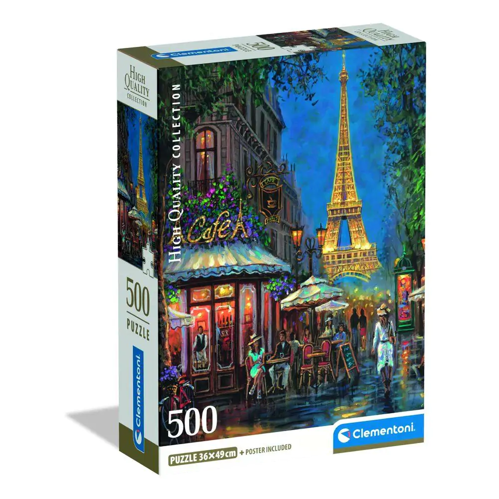 Visokokvalitetna noć u Eiffel Cafe puzzle 500 kom fotografija proizvoda