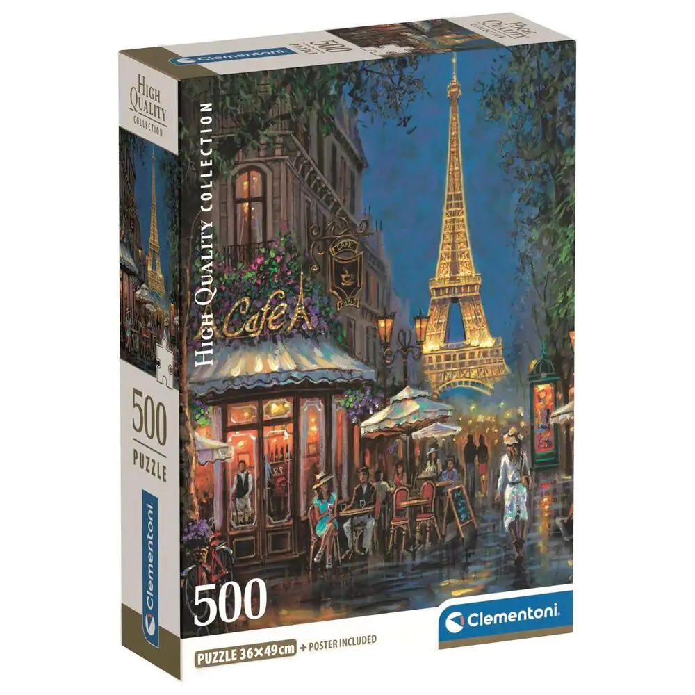 Visokokvalitetna noć u Eiffel Cafe puzzle 500 kom fotografija proizvoda