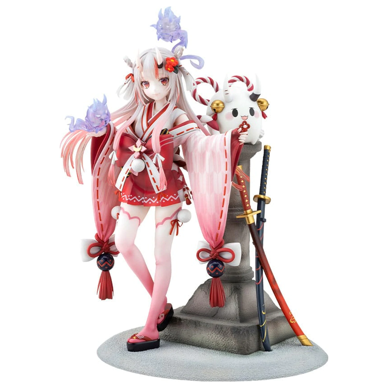 Hololive Production PVC kip 1/7 Nakiri Ayame Shrine Maiden Fortune Outfit Ver. 26 cm fotografija proizvoda