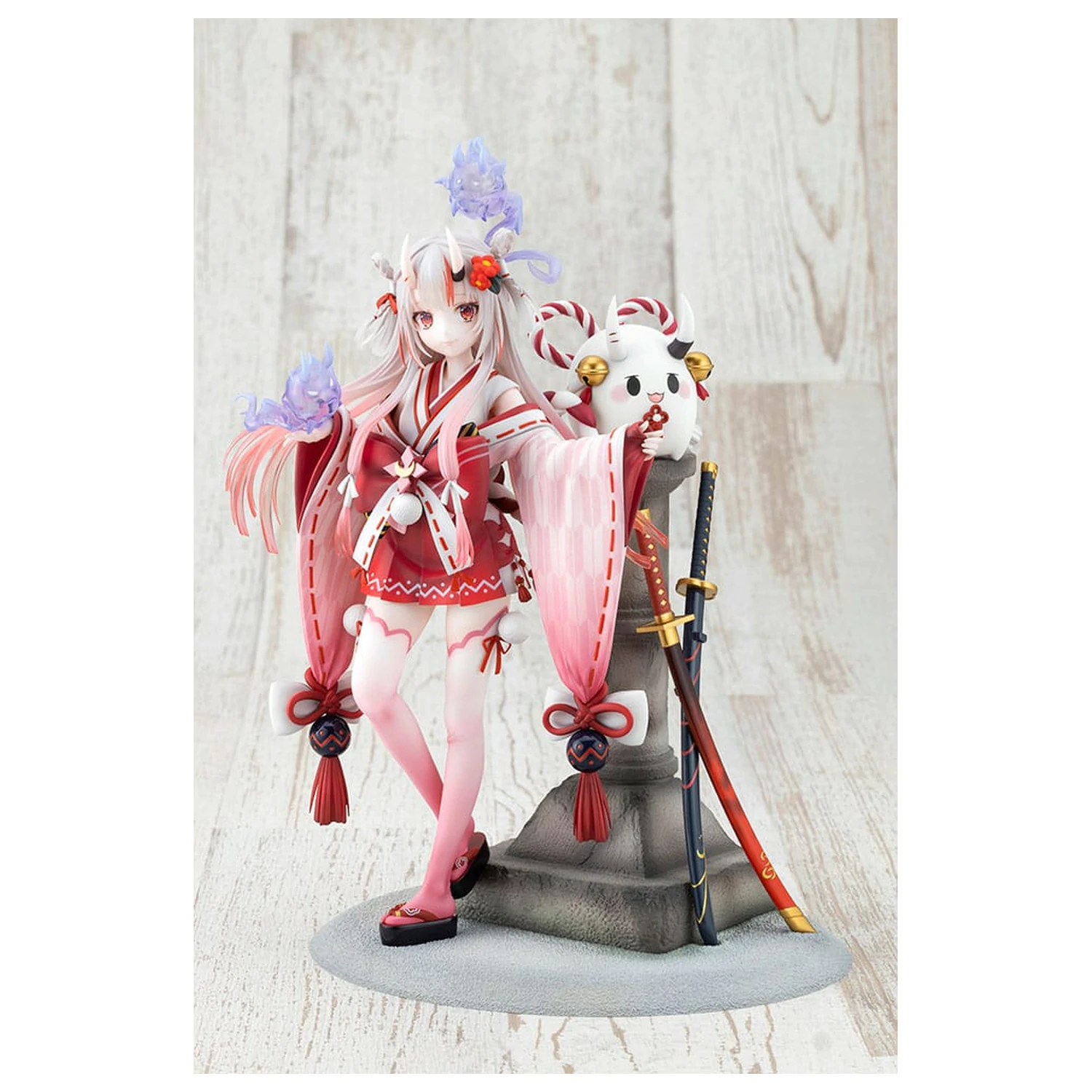 Hololive Production PVC kip 1/7 Nakiri Ayame Shrine Maiden Fortune Outfit Ver. 26 cm fotografija proizvoda