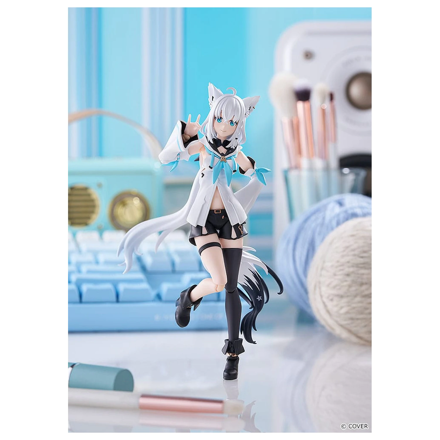 Hololive Production Figma Akcijska figura Shirakami Fubuki 15 cm fotografija proizvoda