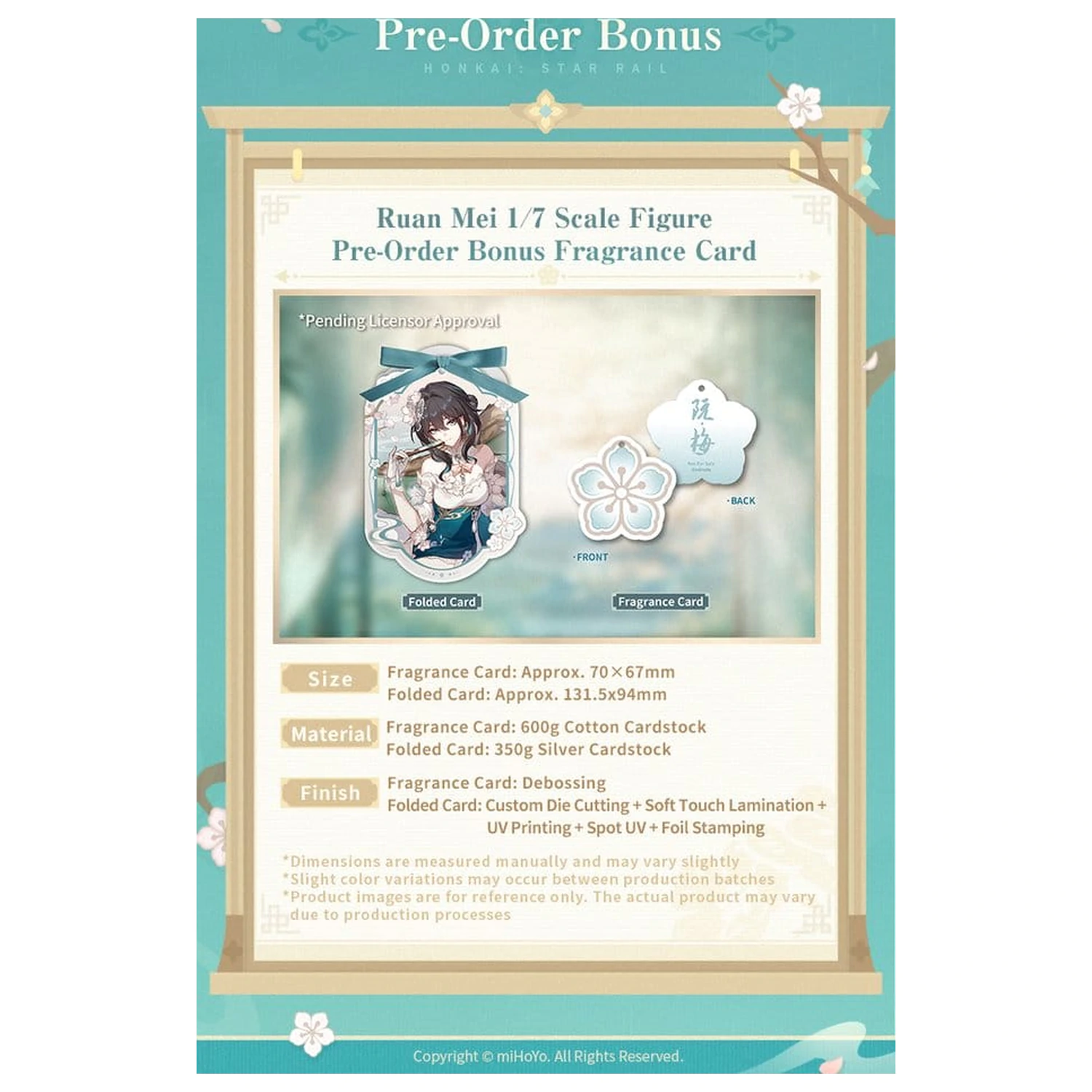 Honkai: Star Rail PVC figura 1/7 Ruan Mei Plumblossom Letter Ver. s bonusom 18 cm fotografija proizvoda