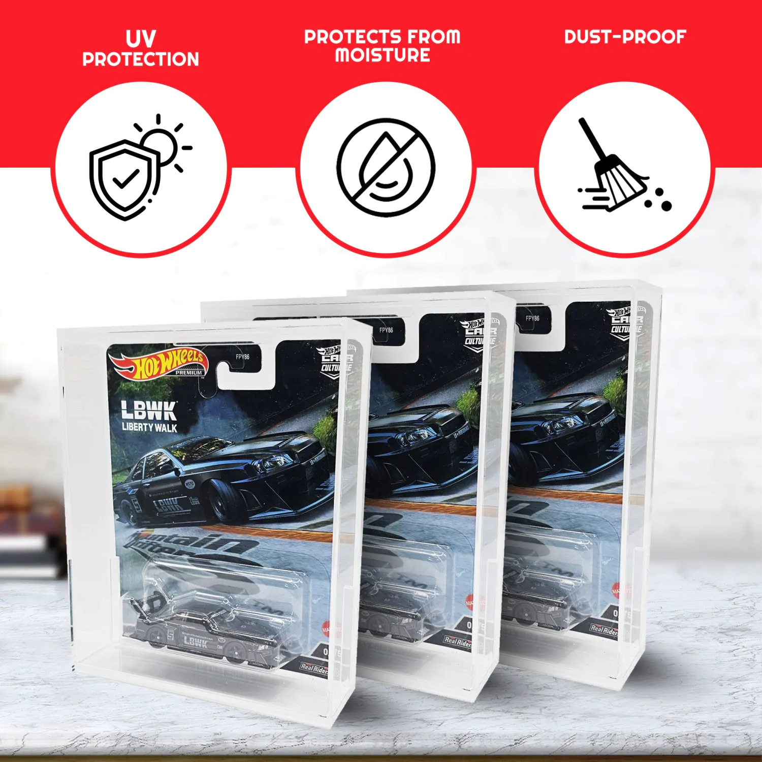 Hot Wheels Premium Akrilna Kutija 2-Pack fotografija proizvoda