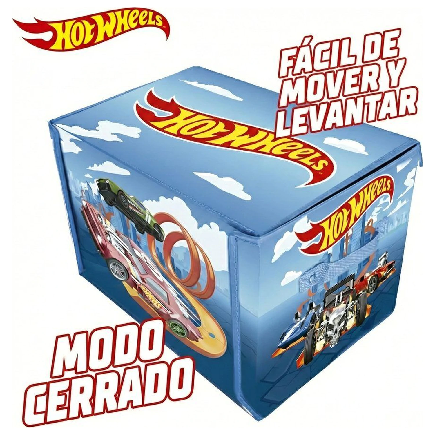 Hot Wheels kutija za organiziranje automobila s stazom i prostorom za igru fotografija proizvoda