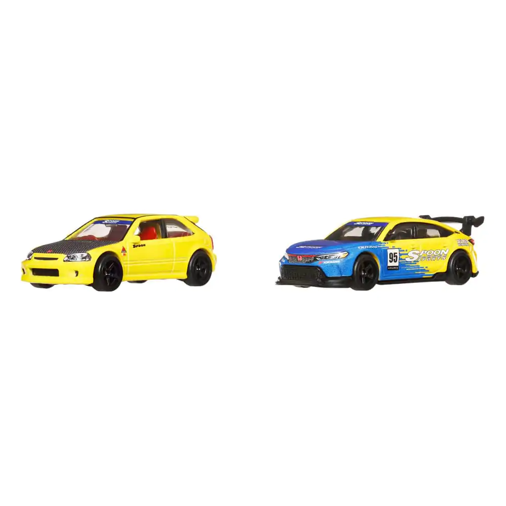 Hot Wheels Premium Car Culture Lijevano vozilo 2-Pack 1/64 '99 Honda Civic Type R (EK9) & Honda Civic Type R fotografija proizvoda
