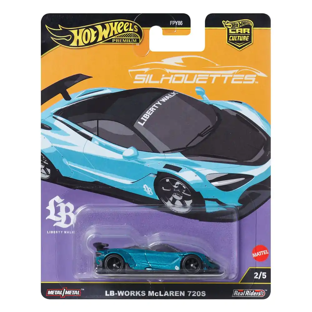 Hot Wheels Premium Car Culture Silhouettes Lijevano Vozilo 1/64 LB-Works McLaren 720S fotografija proizvoda