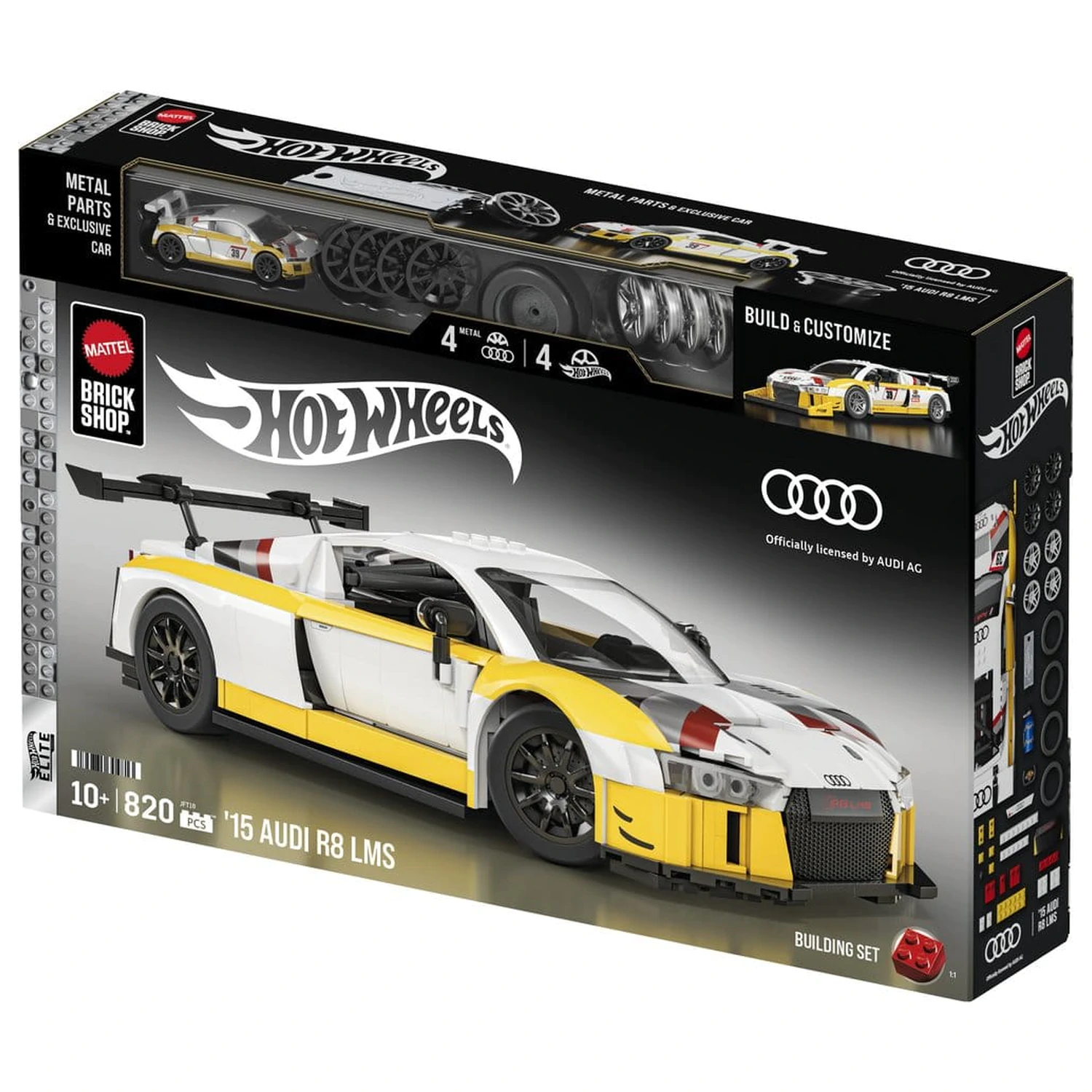 Hot Wheels Elite Mattel Brick Shop građevinski set 1/16 '15 Audi R8 LMS fotografija proizvoda