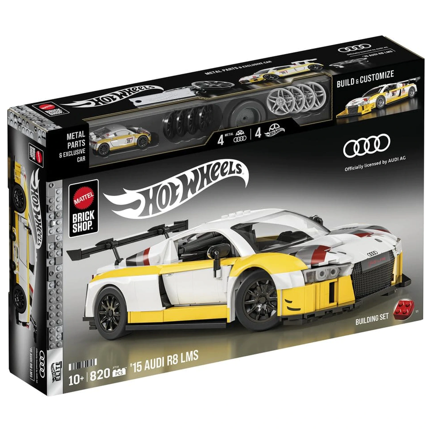 Hot Wheels Elite Mattel Brick Shop građevinski set 1/16 '15 Audi R8 LMS fotografija proizvoda