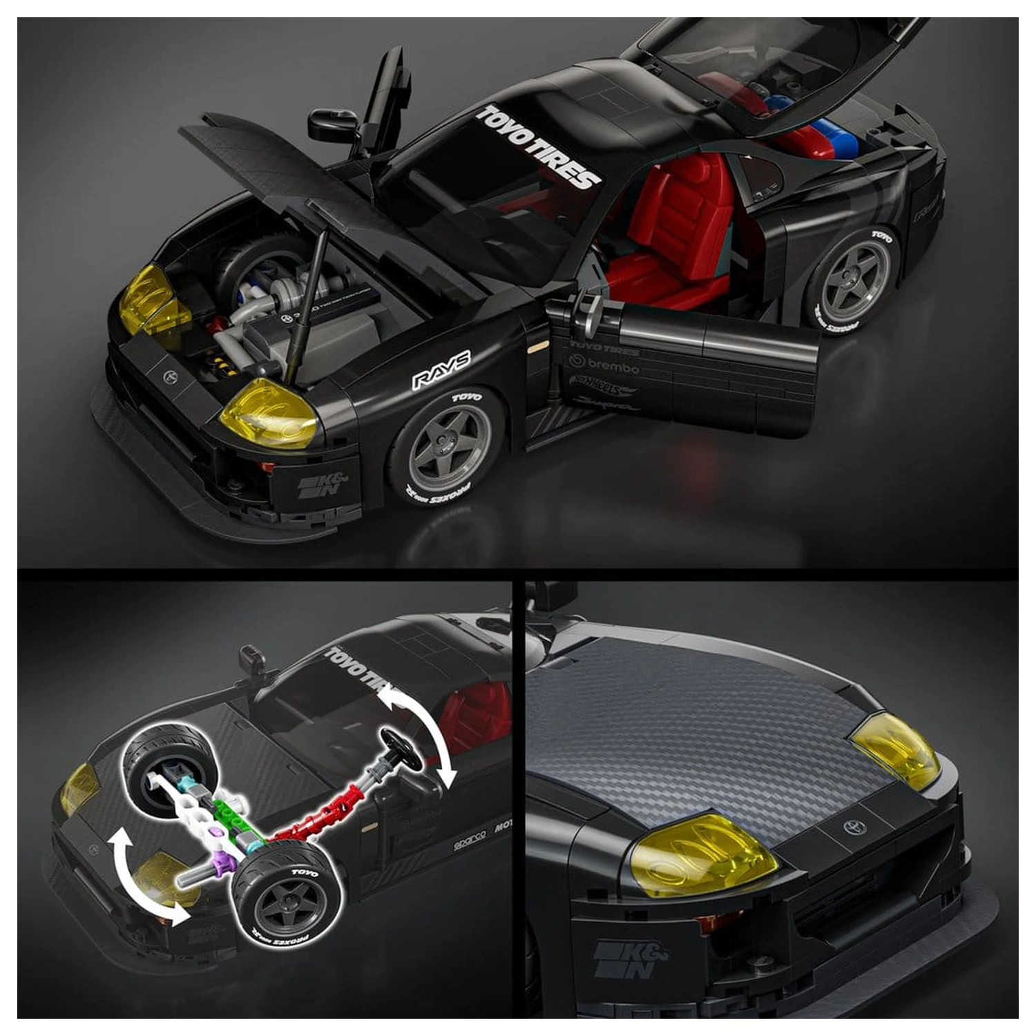 Hot Wheels Elite Mattel Brick Shop građevinski set 1/16 '94 Toyota Supra MKIV fotografija proizvoda